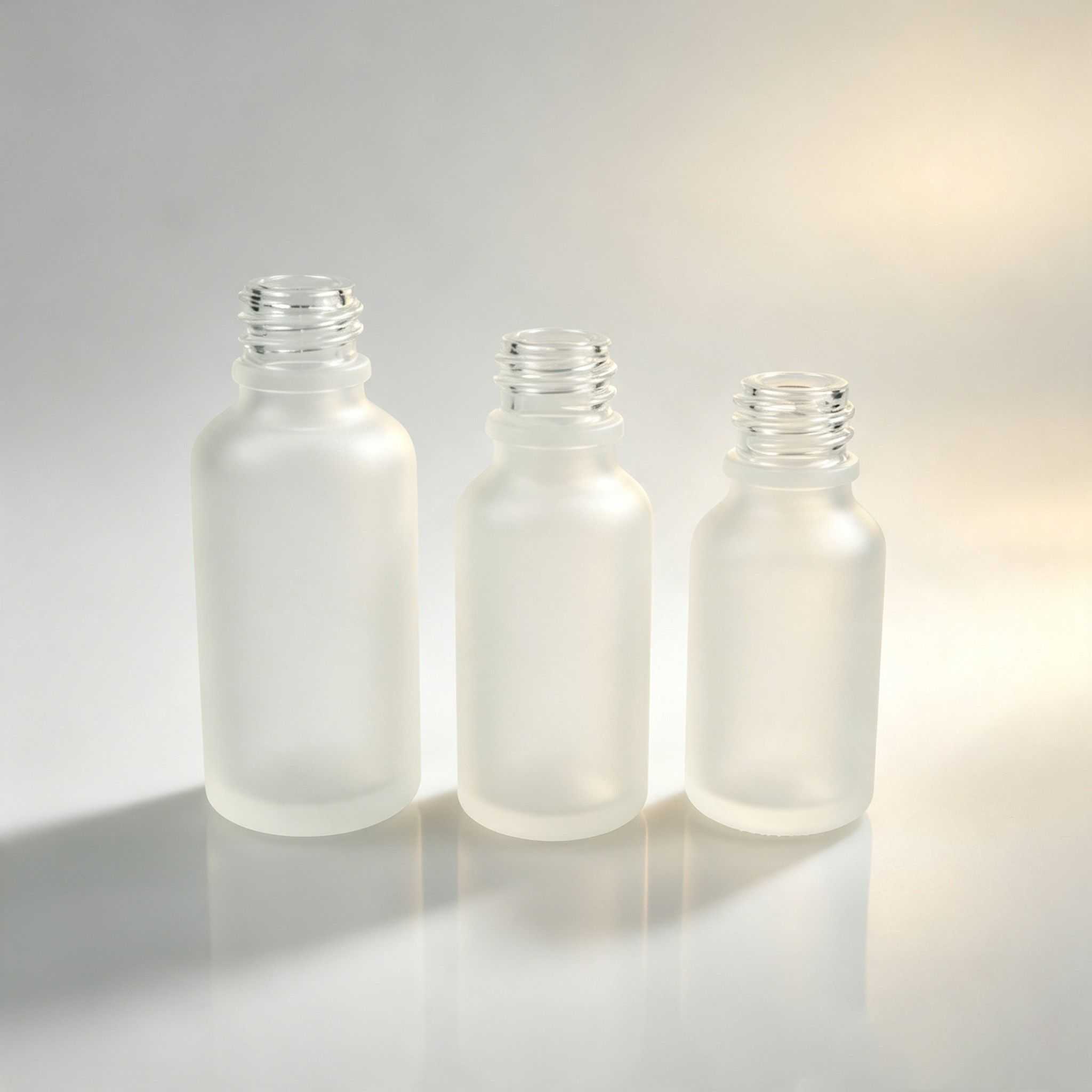10‑100ML Amber & Frosted Boston Round Glass dropper Bottle