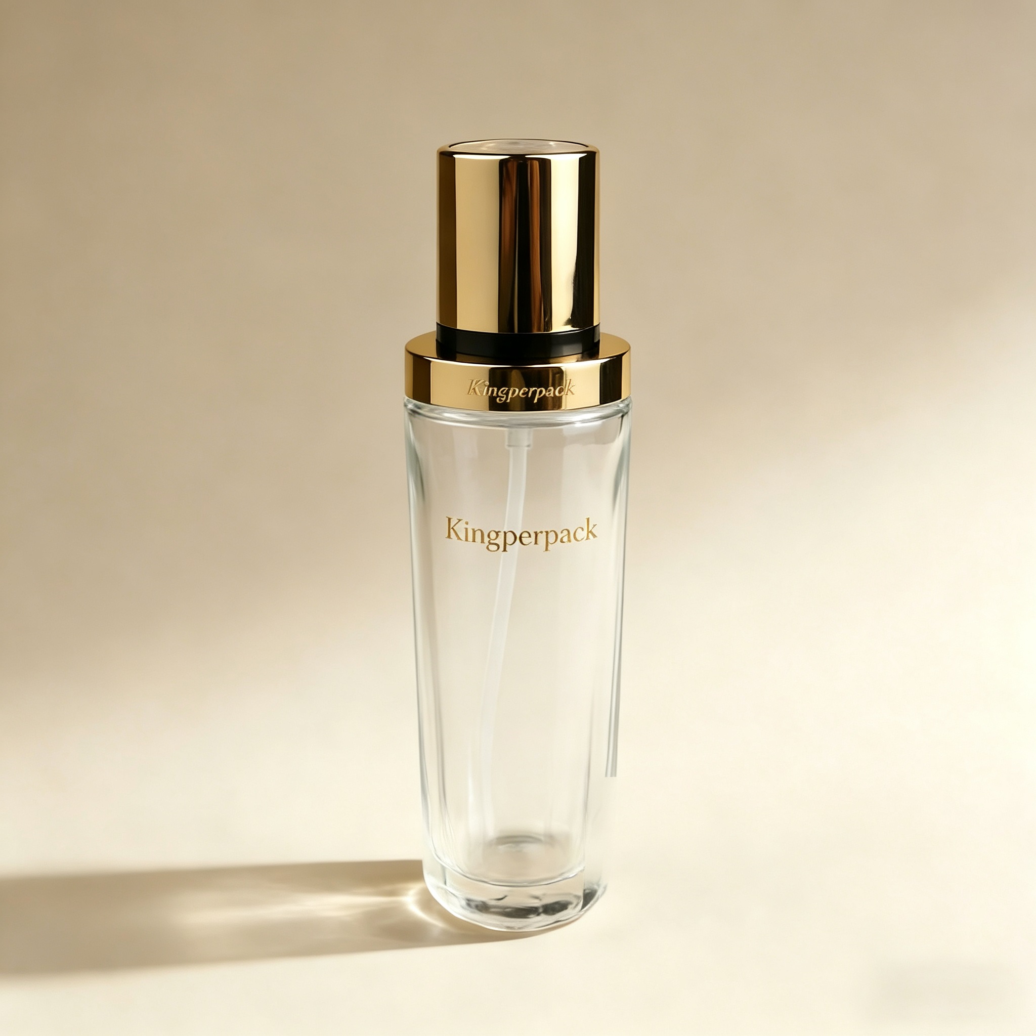 50‑120ML Clear Diamond‑Cut Glass Skincare Set