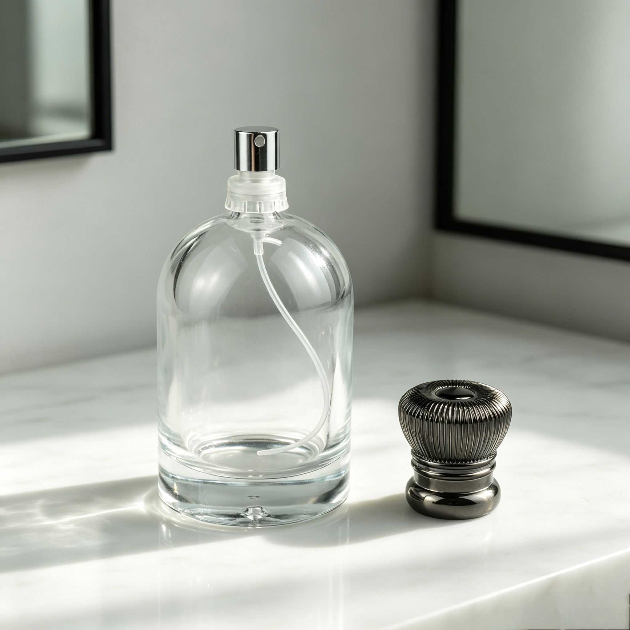 50‑150ML Clear Round Bulb Glass Perfume Bottle