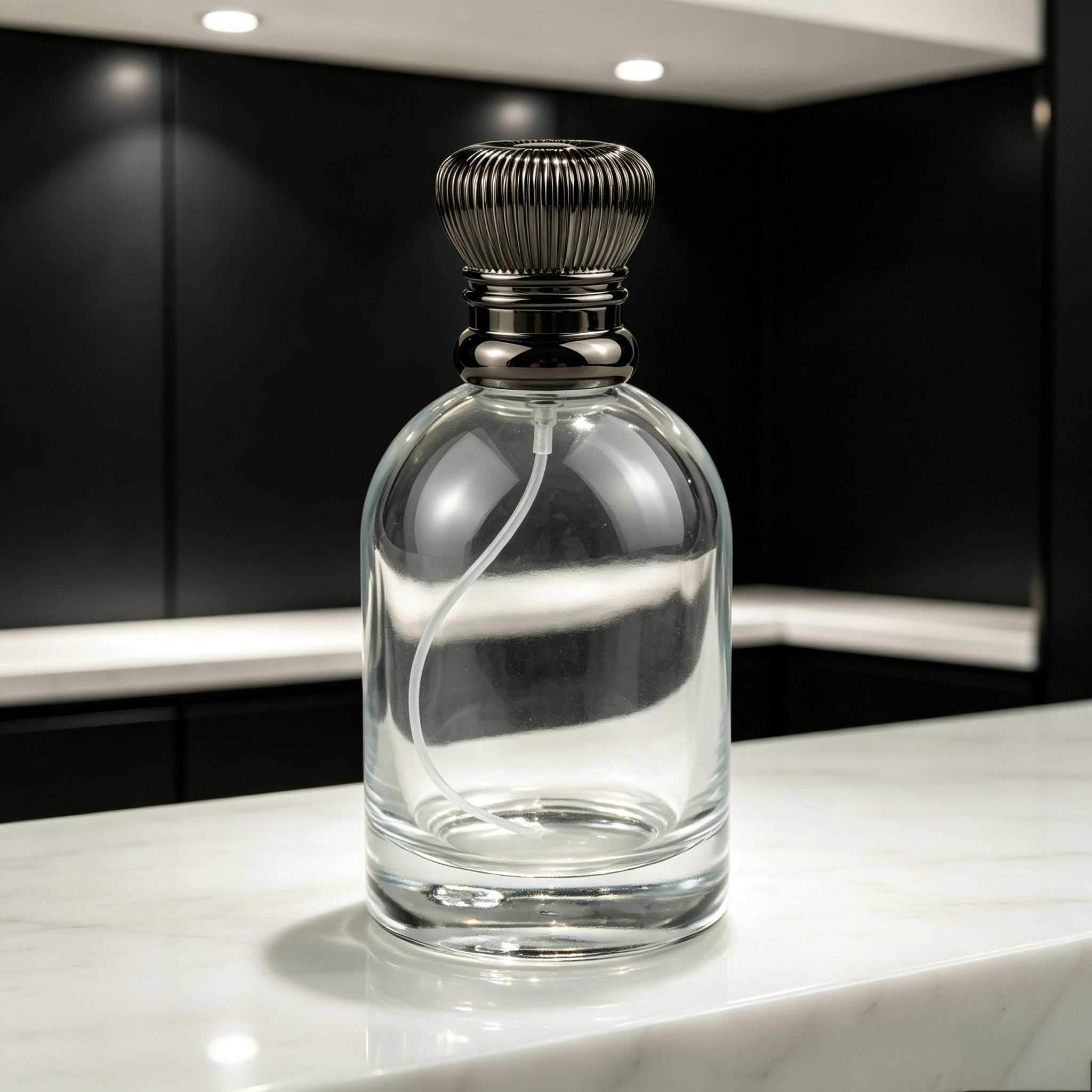 50‑150ML Clear Round Bulb Glass Perfume Bottle