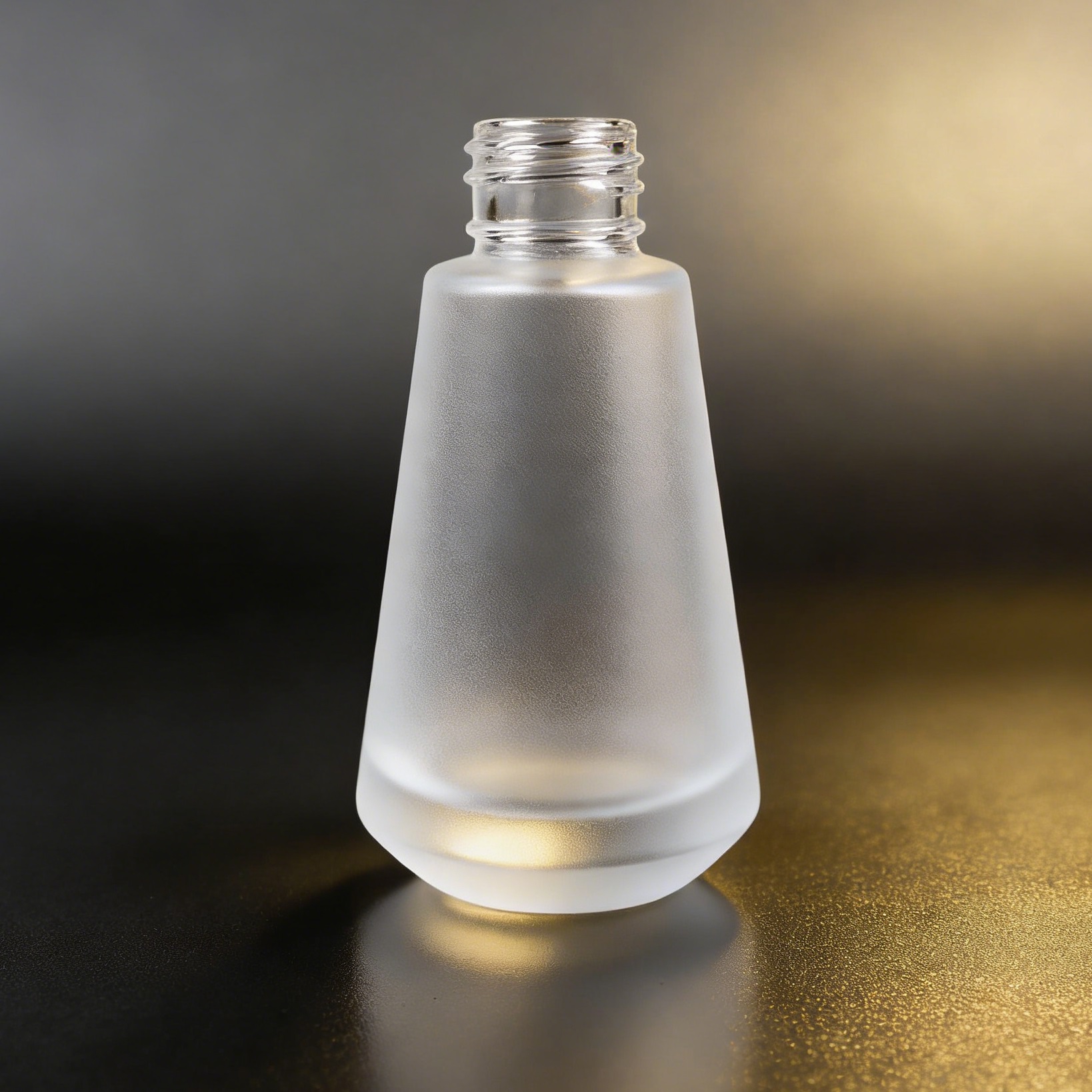 30‑100ML Frosted Tapered Conical Glass Bottle