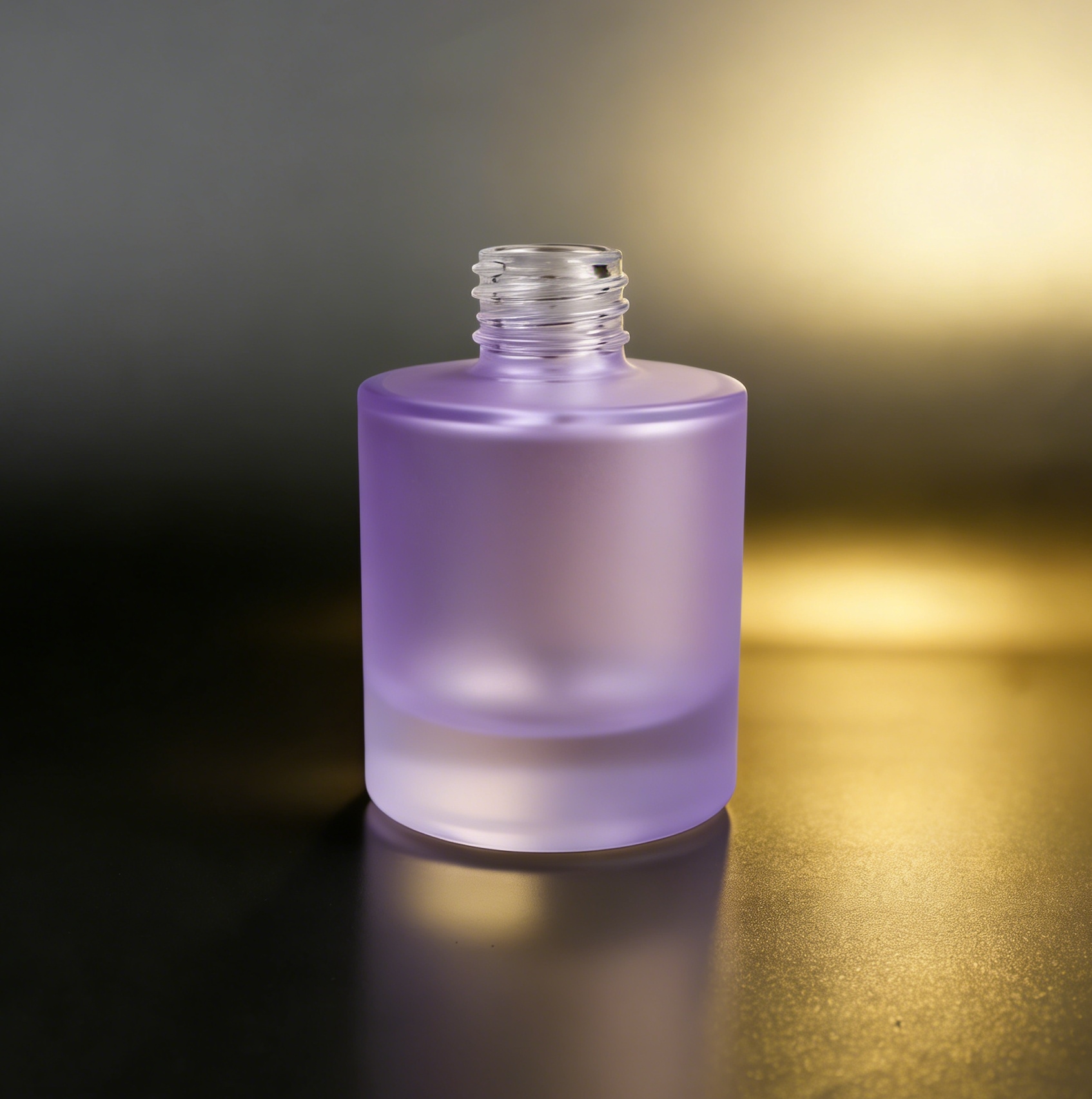 50‑120ML Short Cylindrical Frosted Glass Bottle