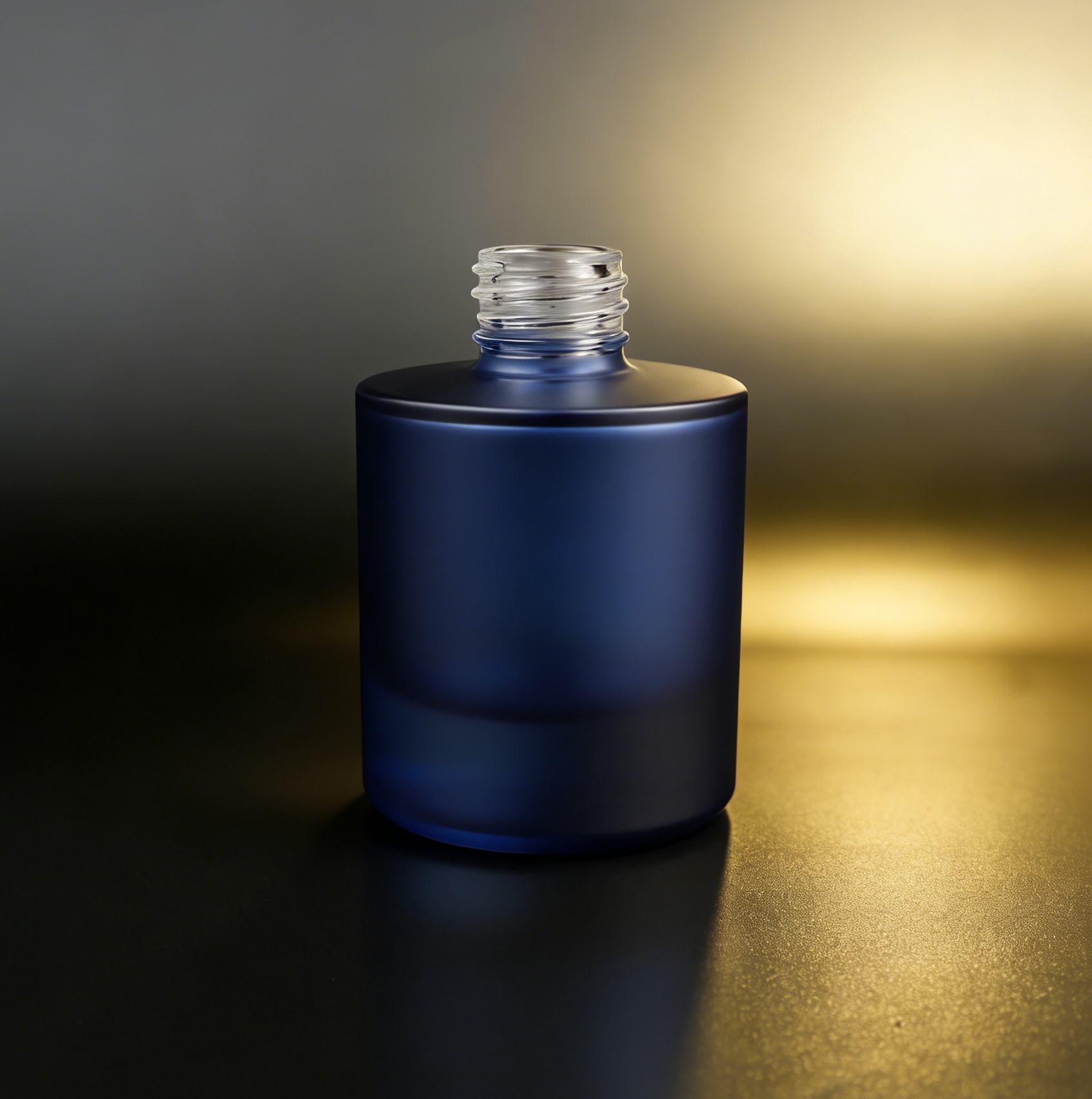 50‑120ML Short Cylindrical Frosted Glass Bottle