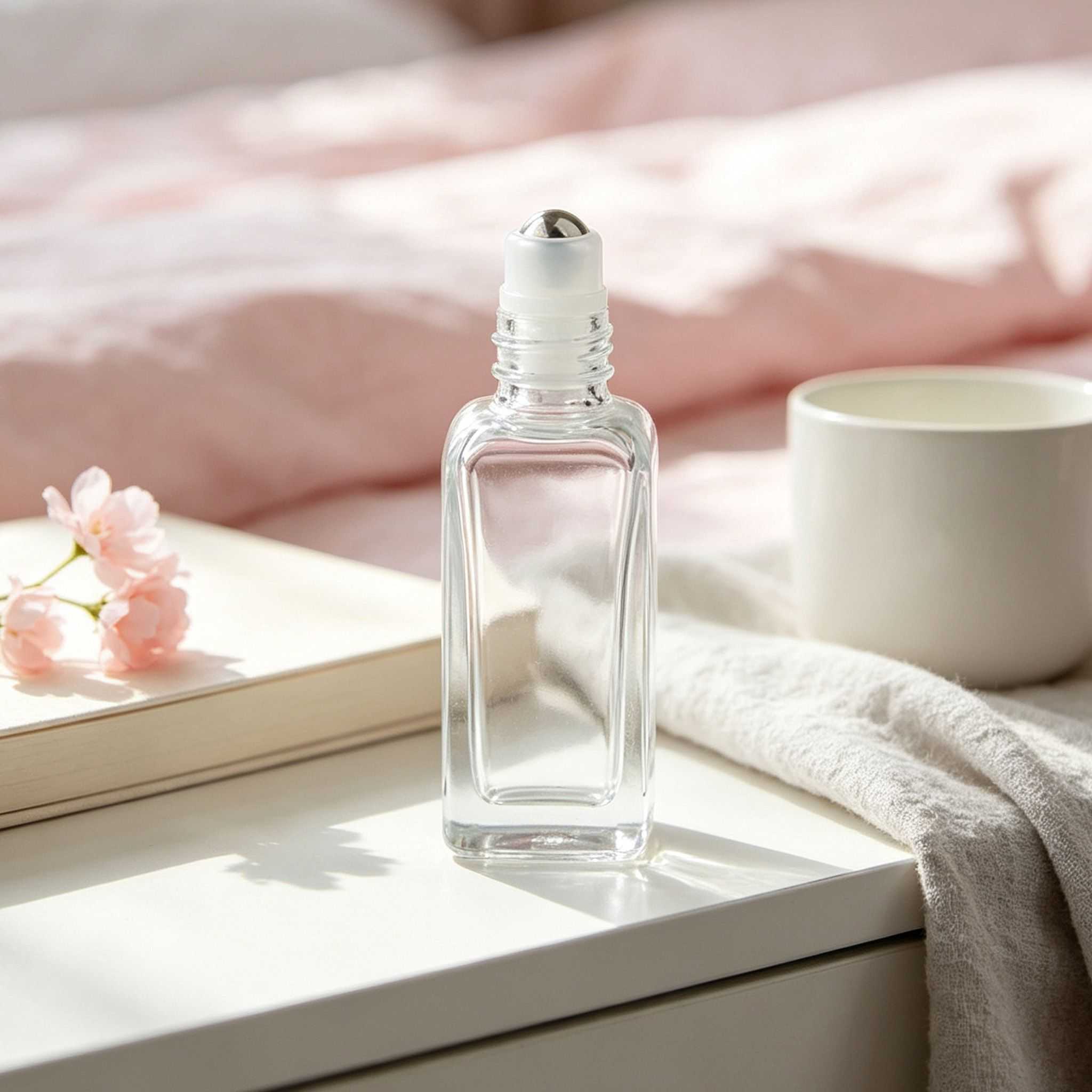 10‑30ML Rectangular Concave‑Panel Glass Roll‑on Bottle
