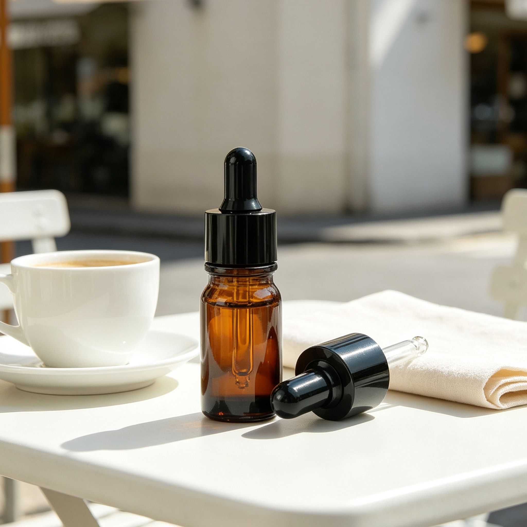 10ML Mini Amber Glass dropper Bottle