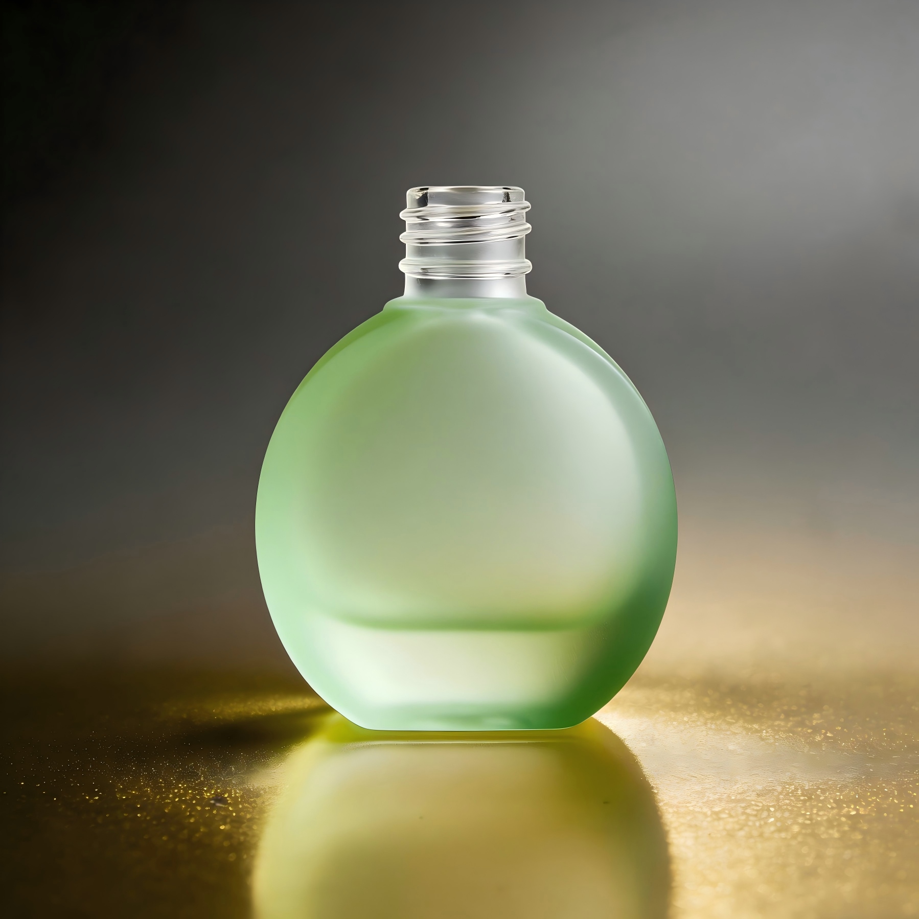 80ML Flat Oval Frosted Glass Bottle