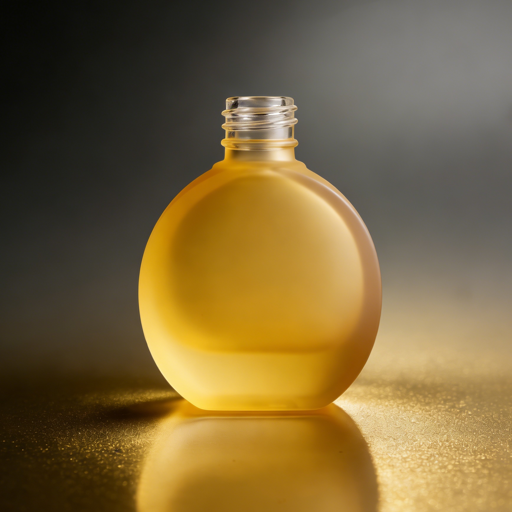 80ML Flat Oval Frosted Glass Bottle