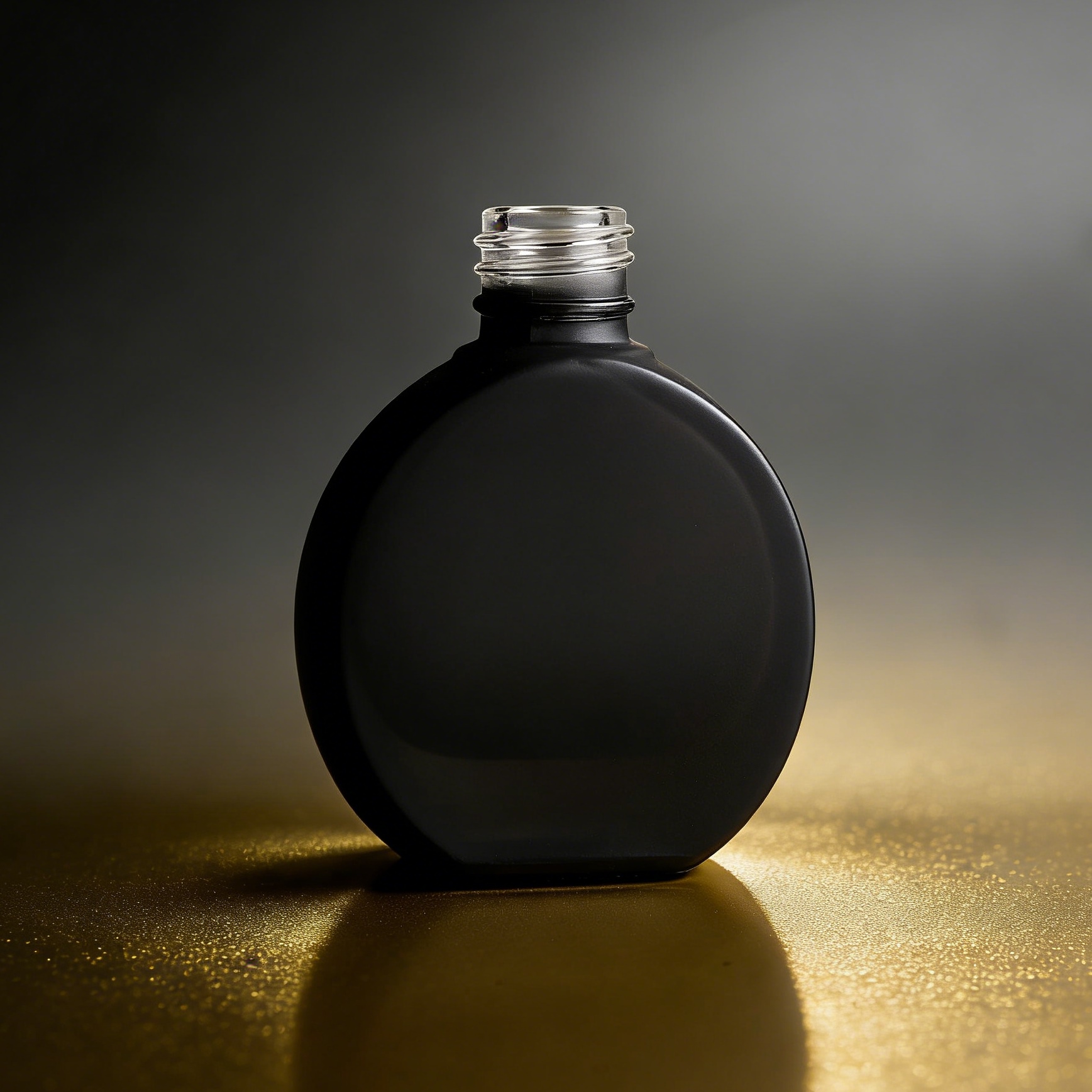 80ML Flat Oval Frosted Glass Bottle