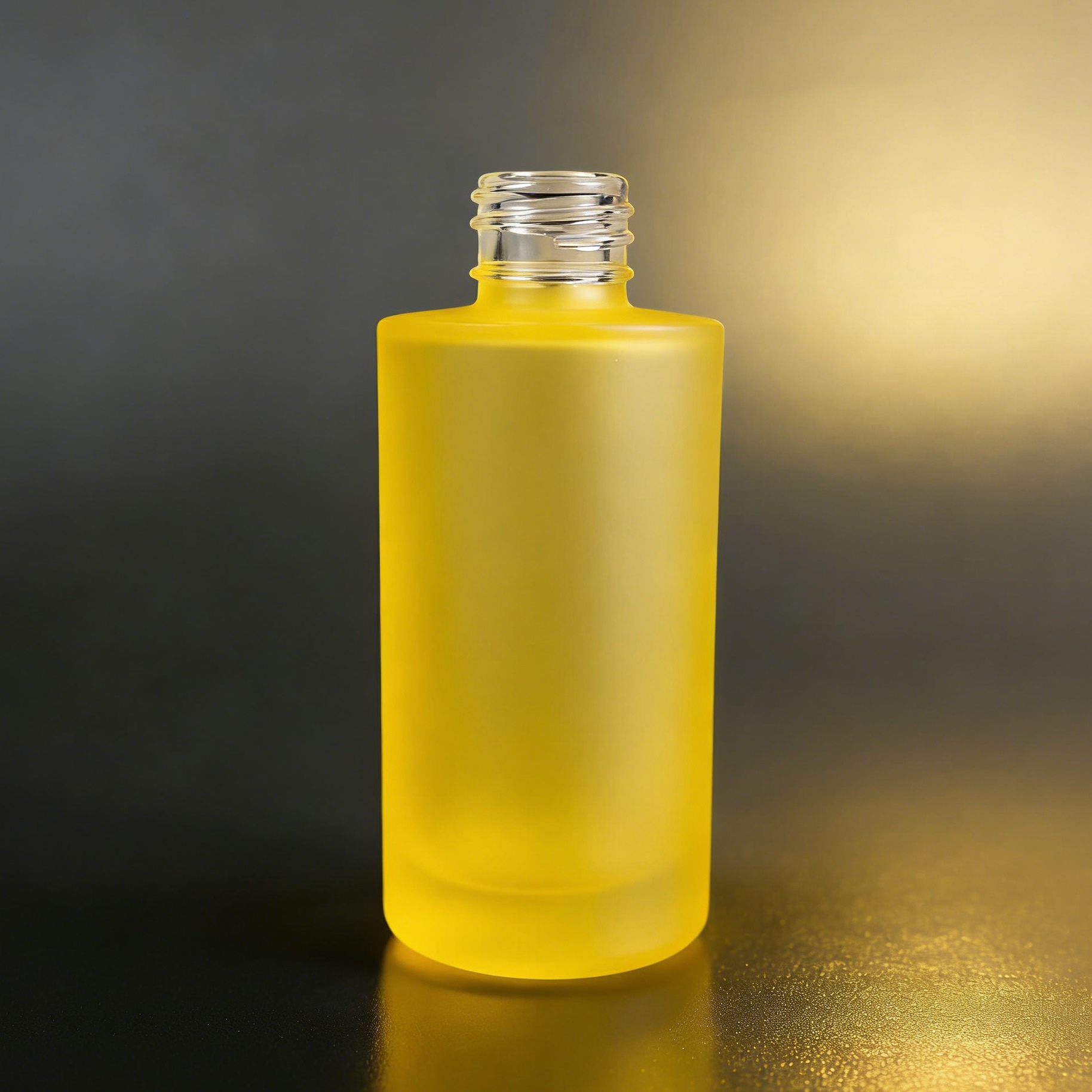 100ML Straight Cylinder Frosted Glass Bottle