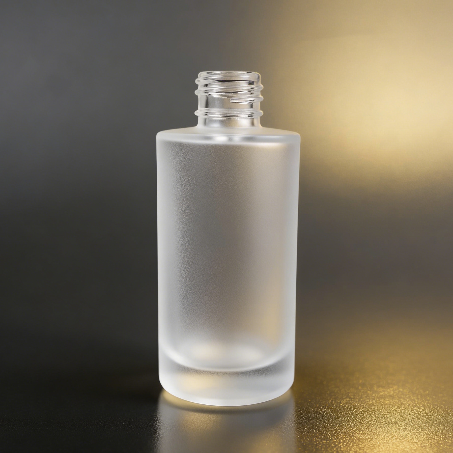 100ML Straight Cylinder Frosted Glass Bottle