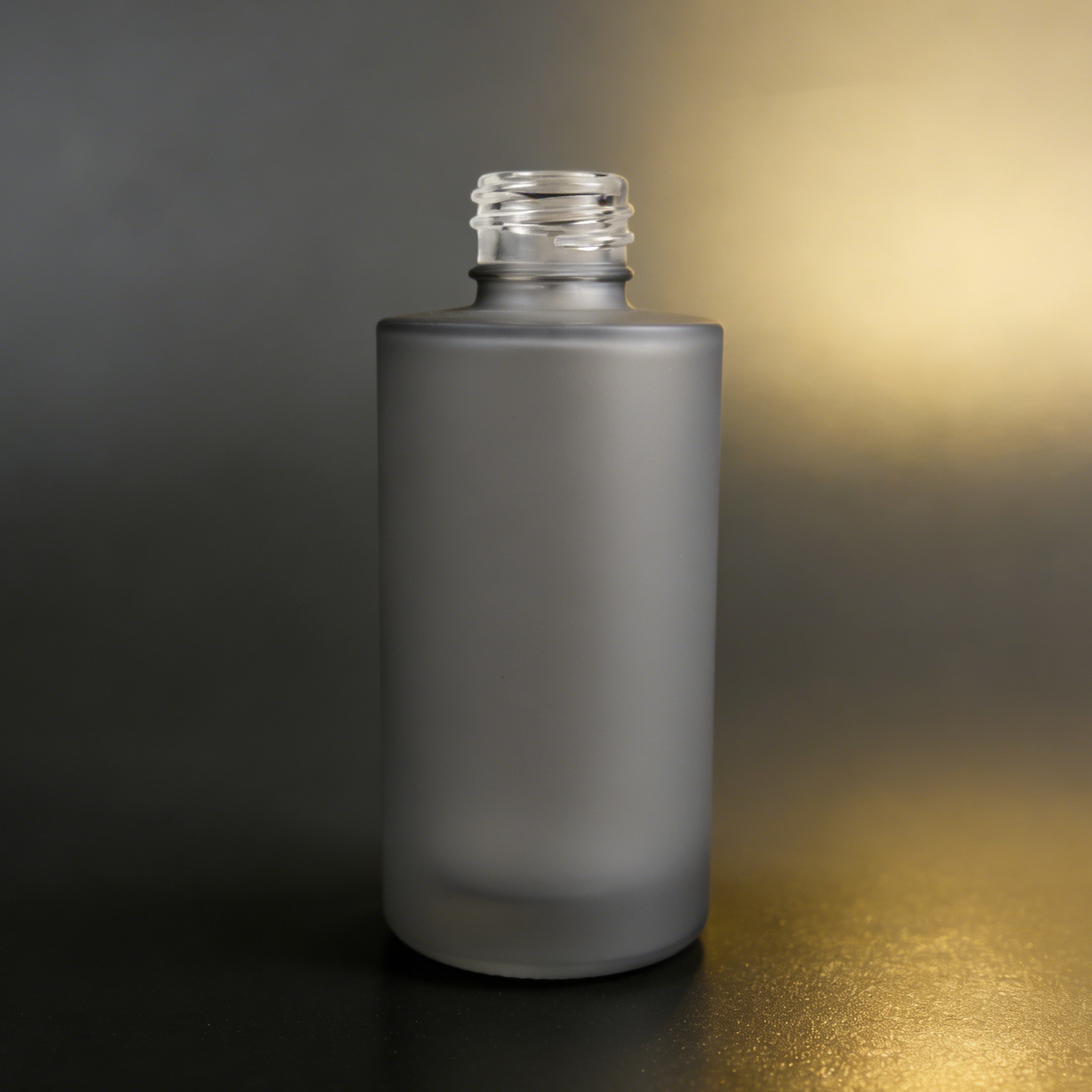 100ML Straight Cylinder Frosted Glass Bottle
