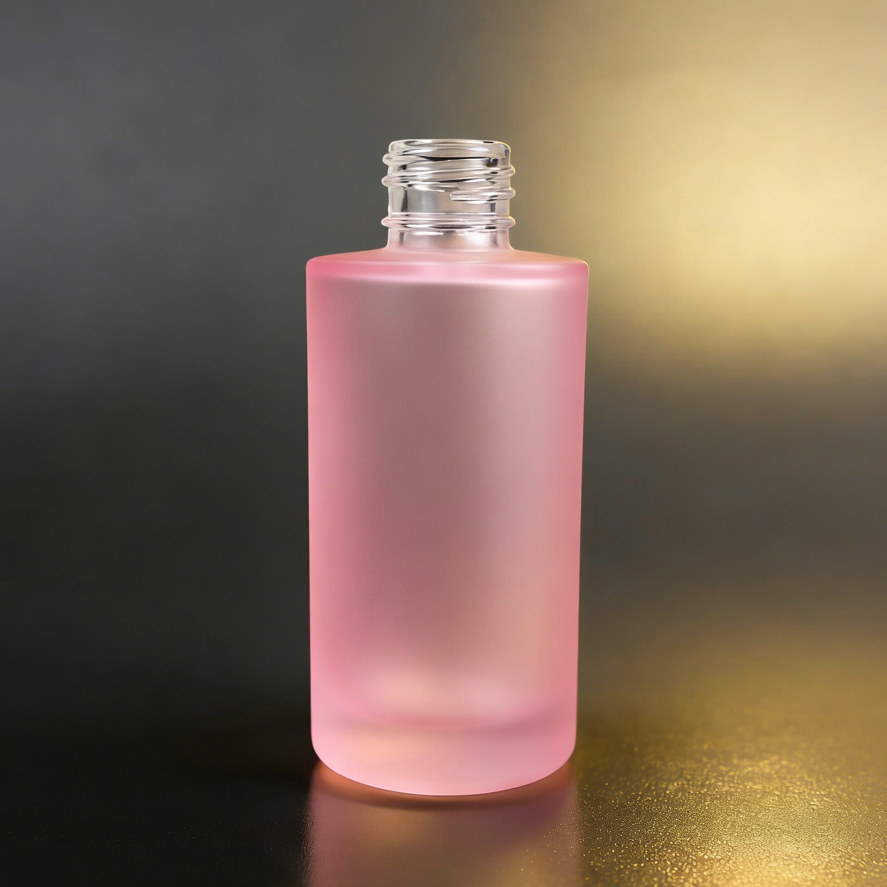 100ML Straight Cylinder Frosted Glass Bottle