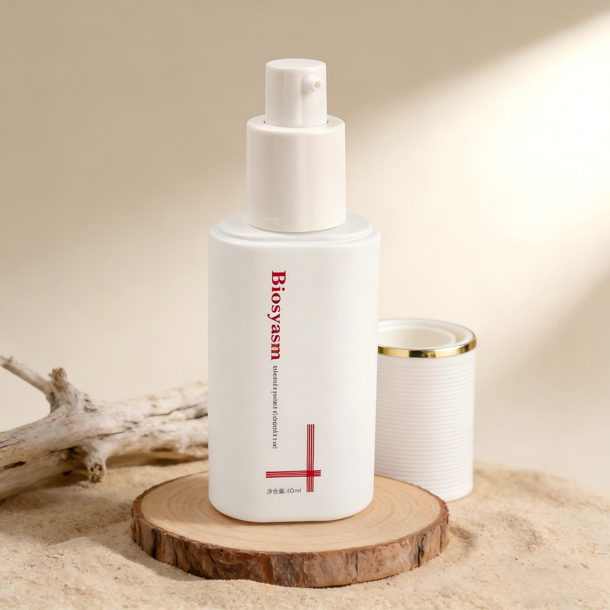30‑120ML White Ribbed‑Cap Lotion Bottle