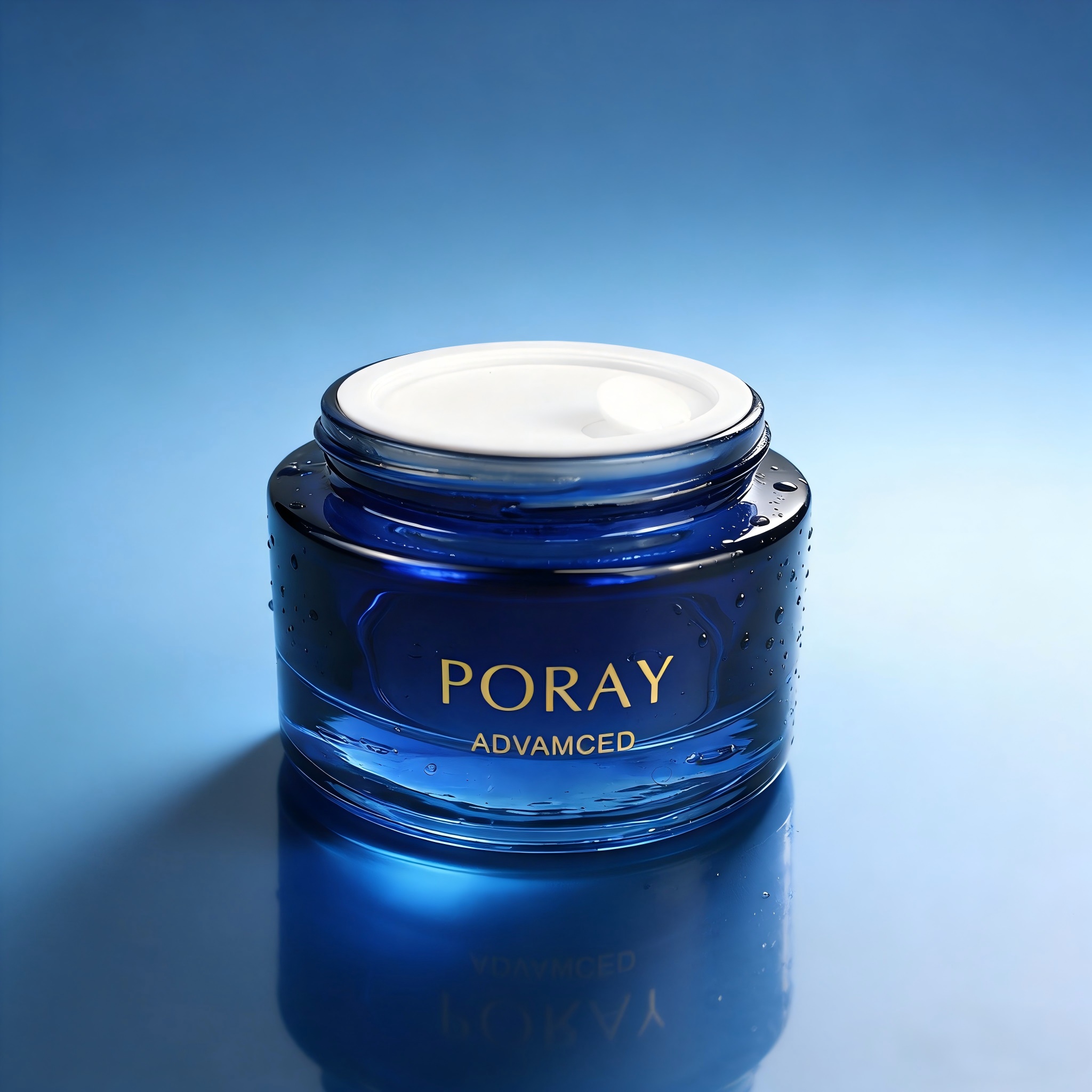 40‑120ML Blue Gradient Glass Skincare Set