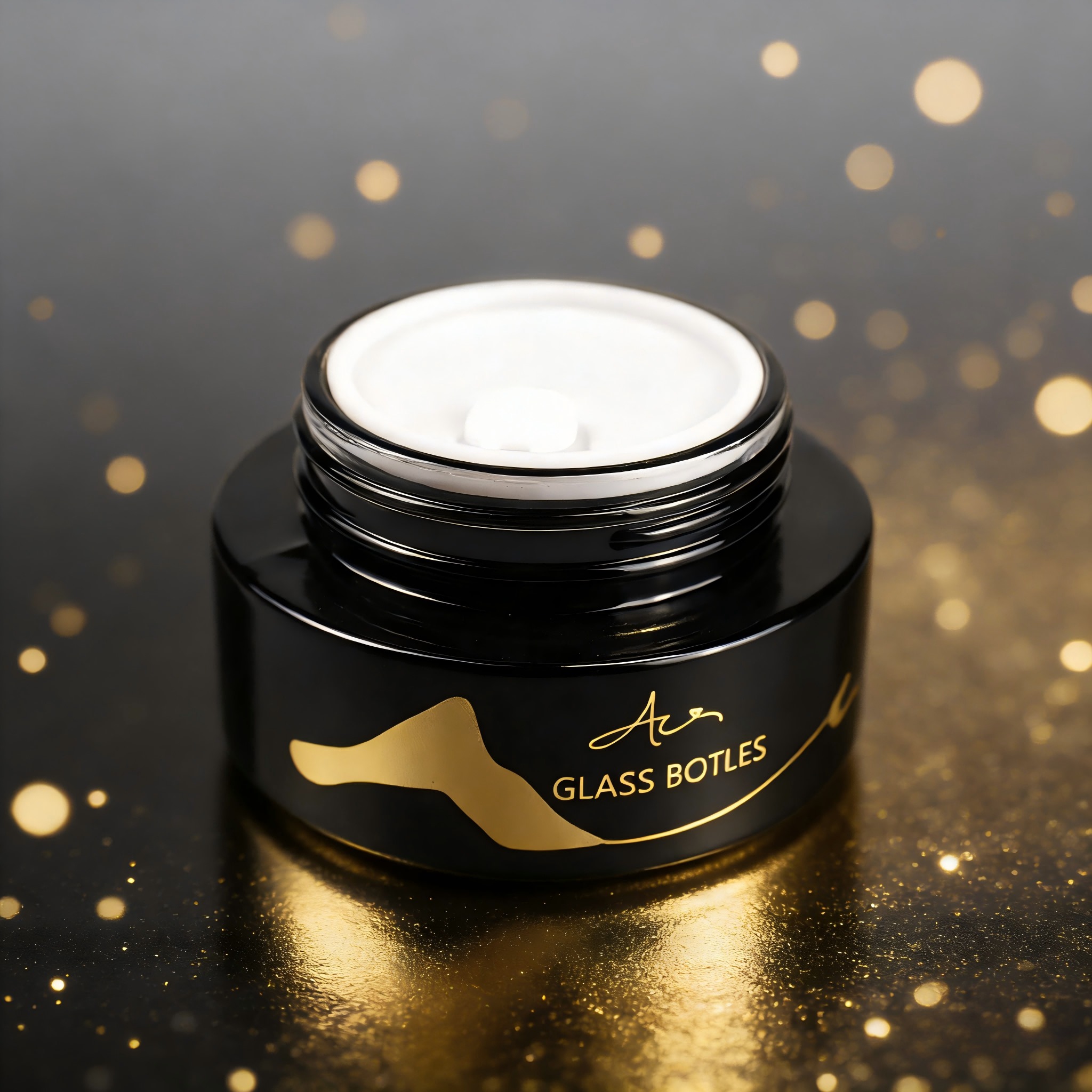 30‑120ML Black Gold Glass Skincare Set