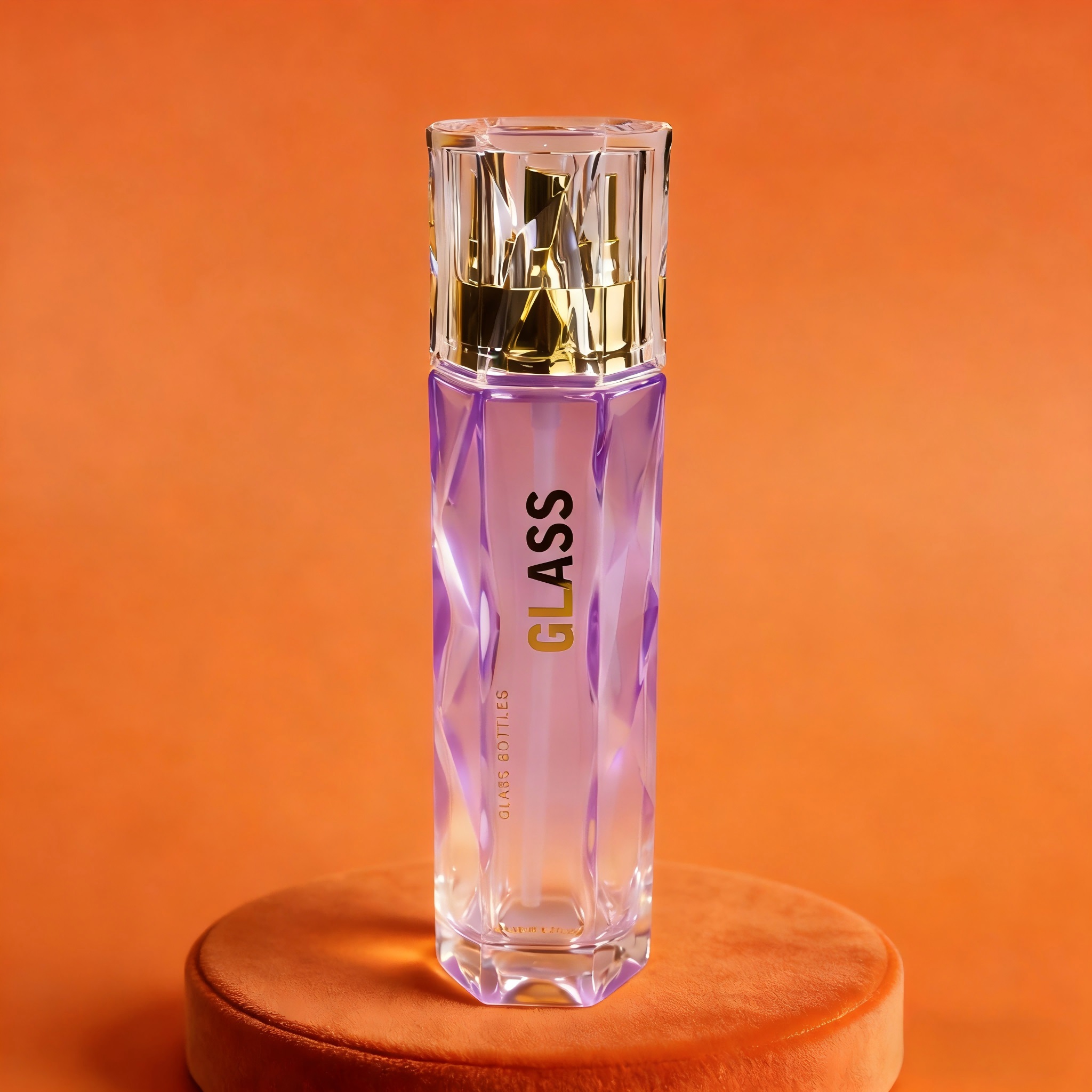 60‑120ML Crystal Cut Hexagonal Glass Bottle