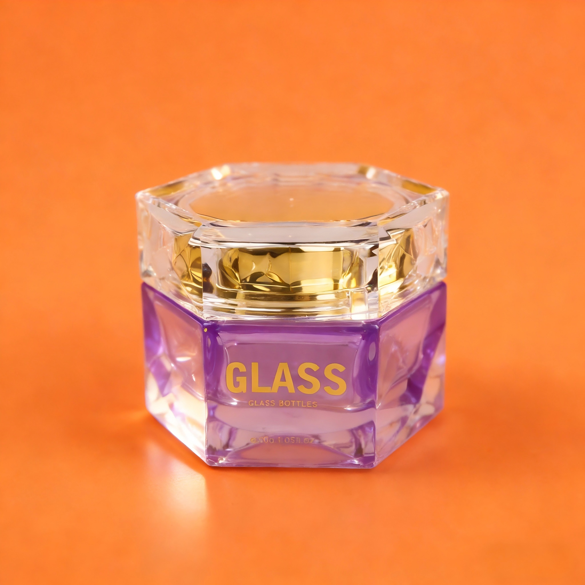 60‑120ML Crystal Cut Hexagonal Glass Bottle
