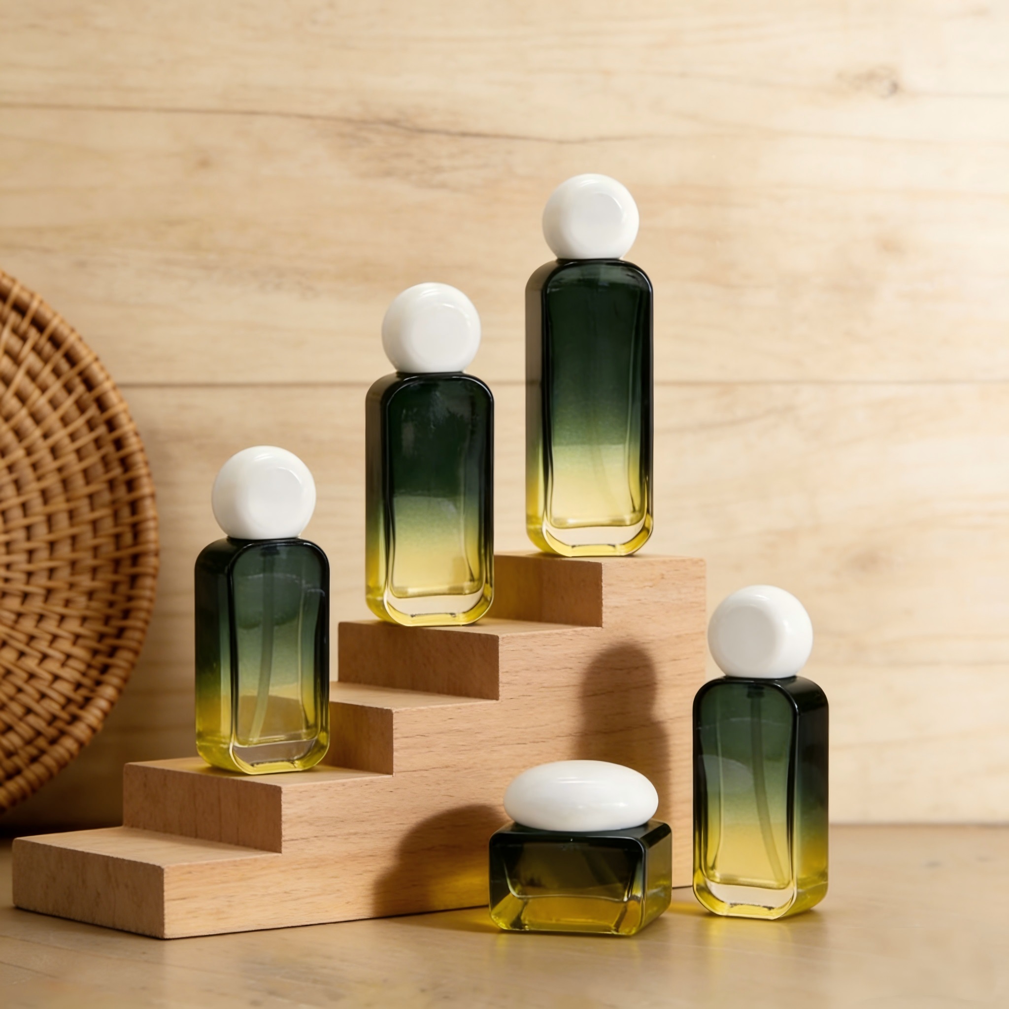 30‑120ML Gradient Glass Skincare Set