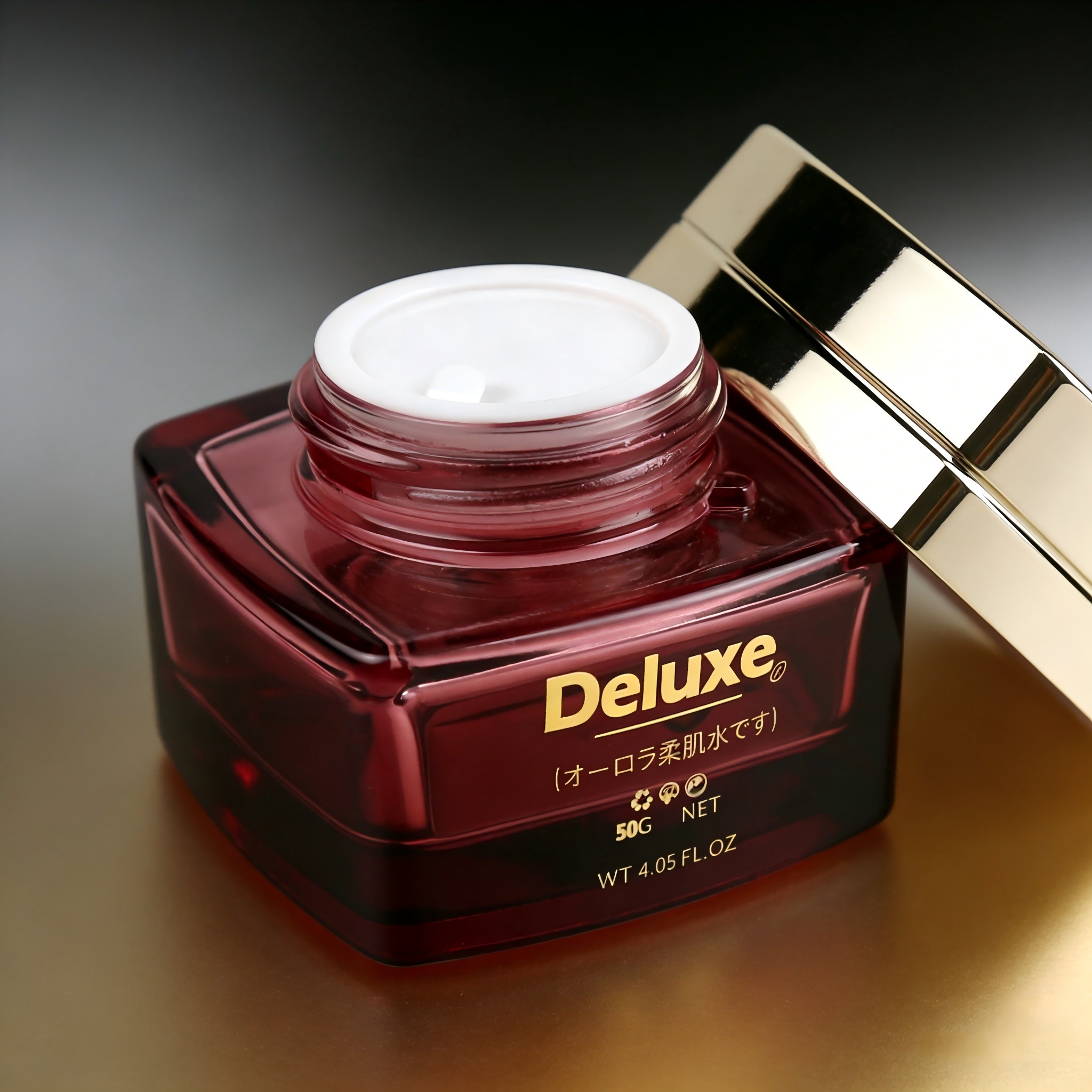 30‑110ML Burgundy Square Glass Skincare Set