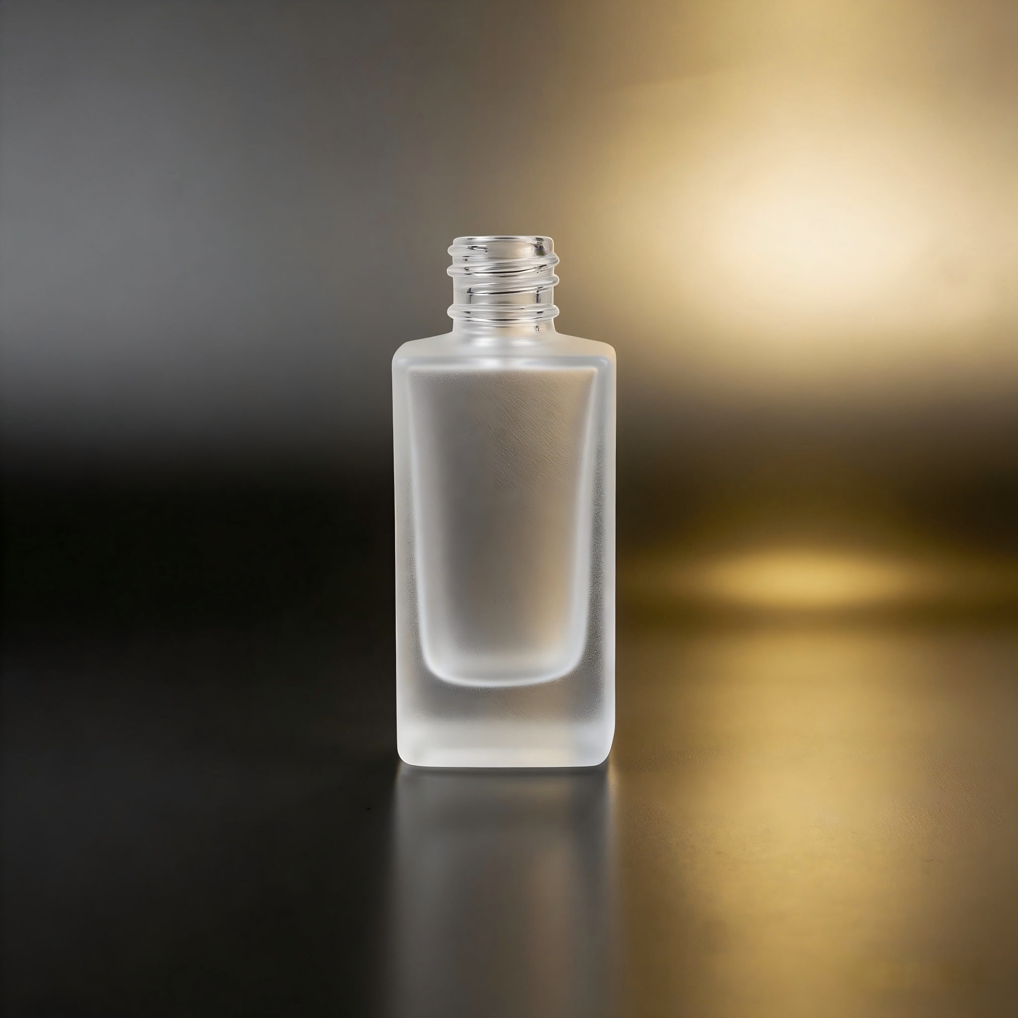 50‑100ML Short Square Deep Recessed Glass Bottle