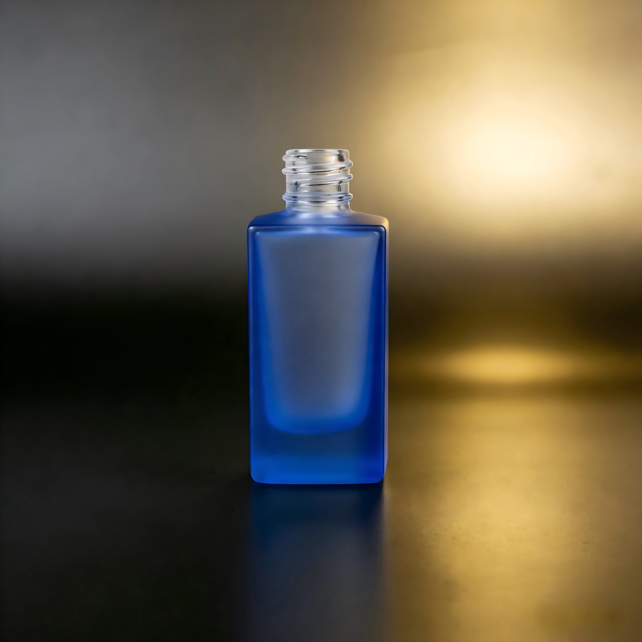 50‑100ML Short Square Deep Recessed Glass Bottle