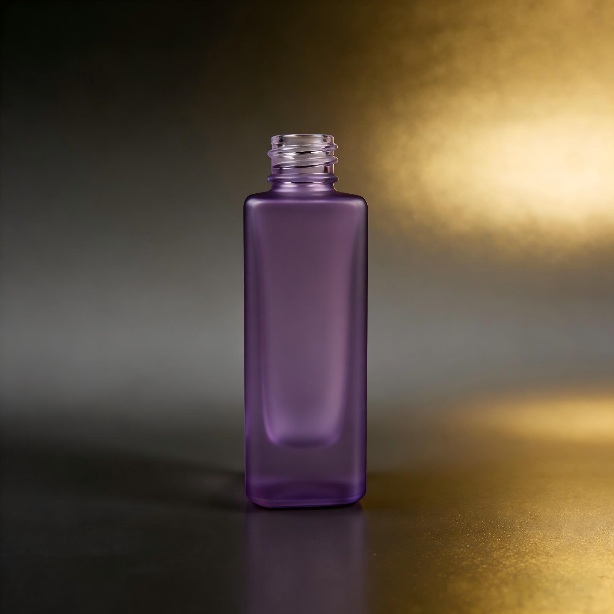 60‑120ML Tall Square Deep Recessed Glass Bottle