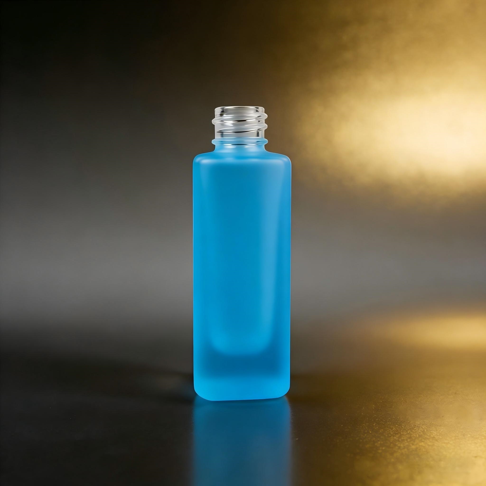 60‑120ML Tall Square Deep Recessed Glass Bottle