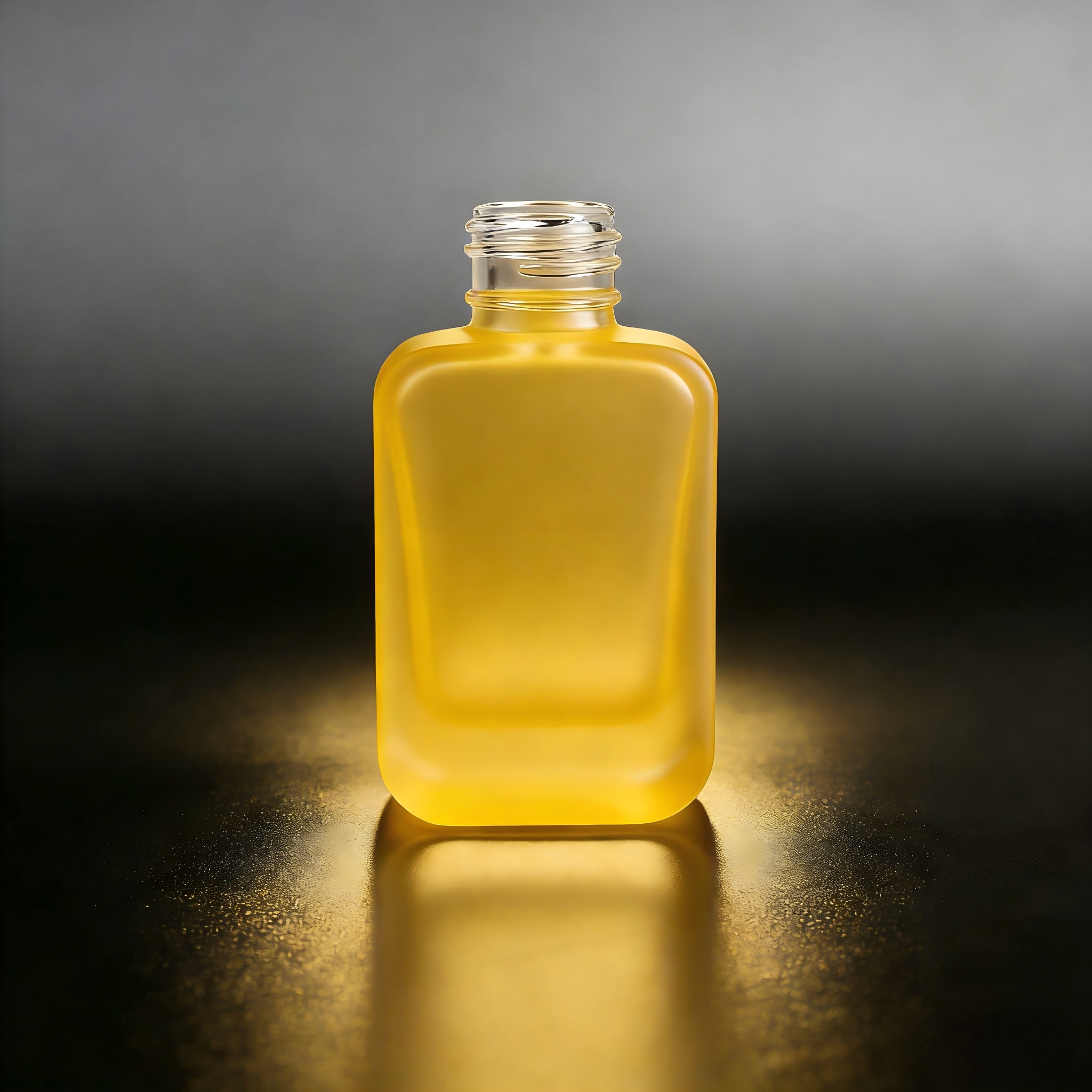 50‑100ML Short Rounded‑Square Recessed Glass Bottle