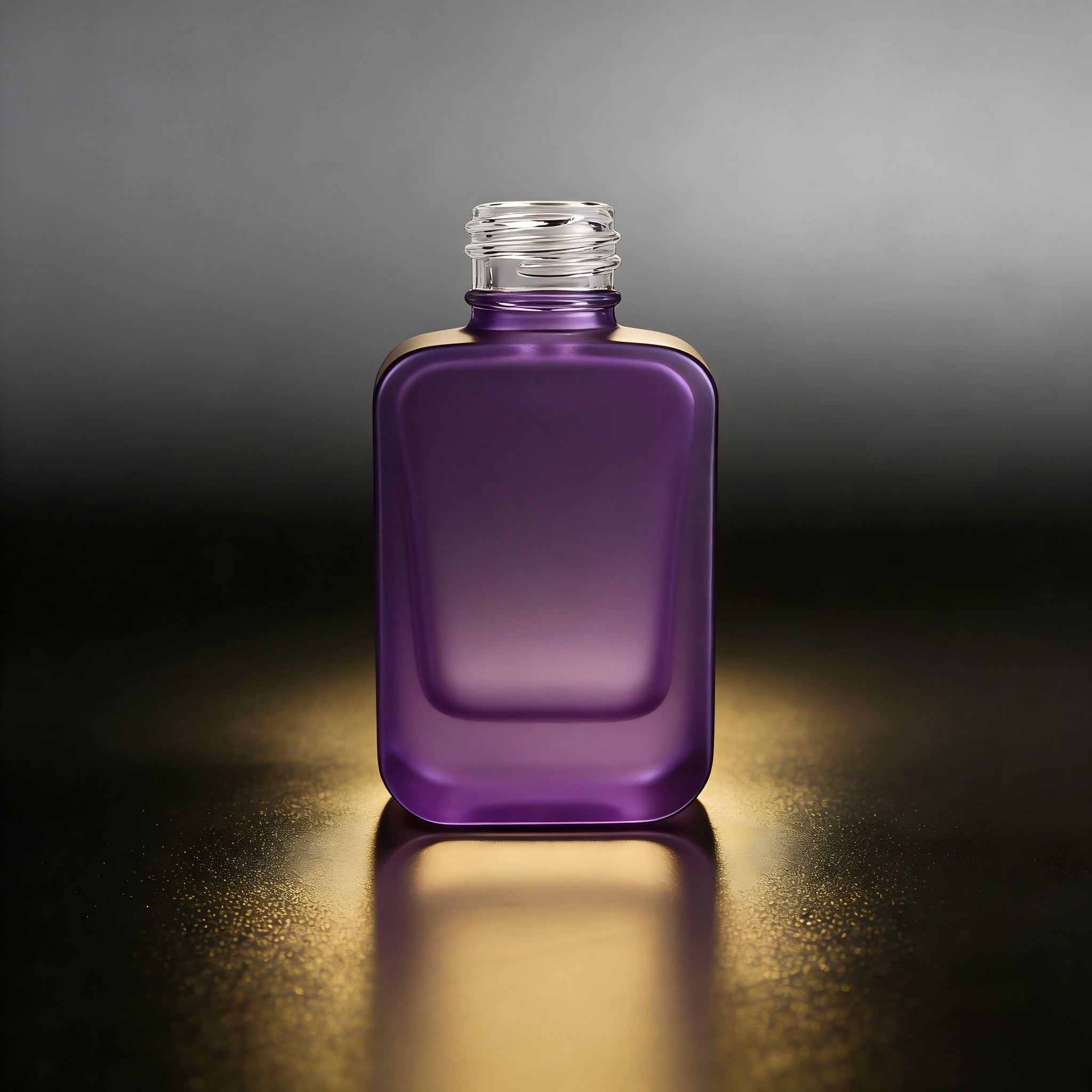 50‑100ML Short Rounded‑Square Recessed Glass Bottle