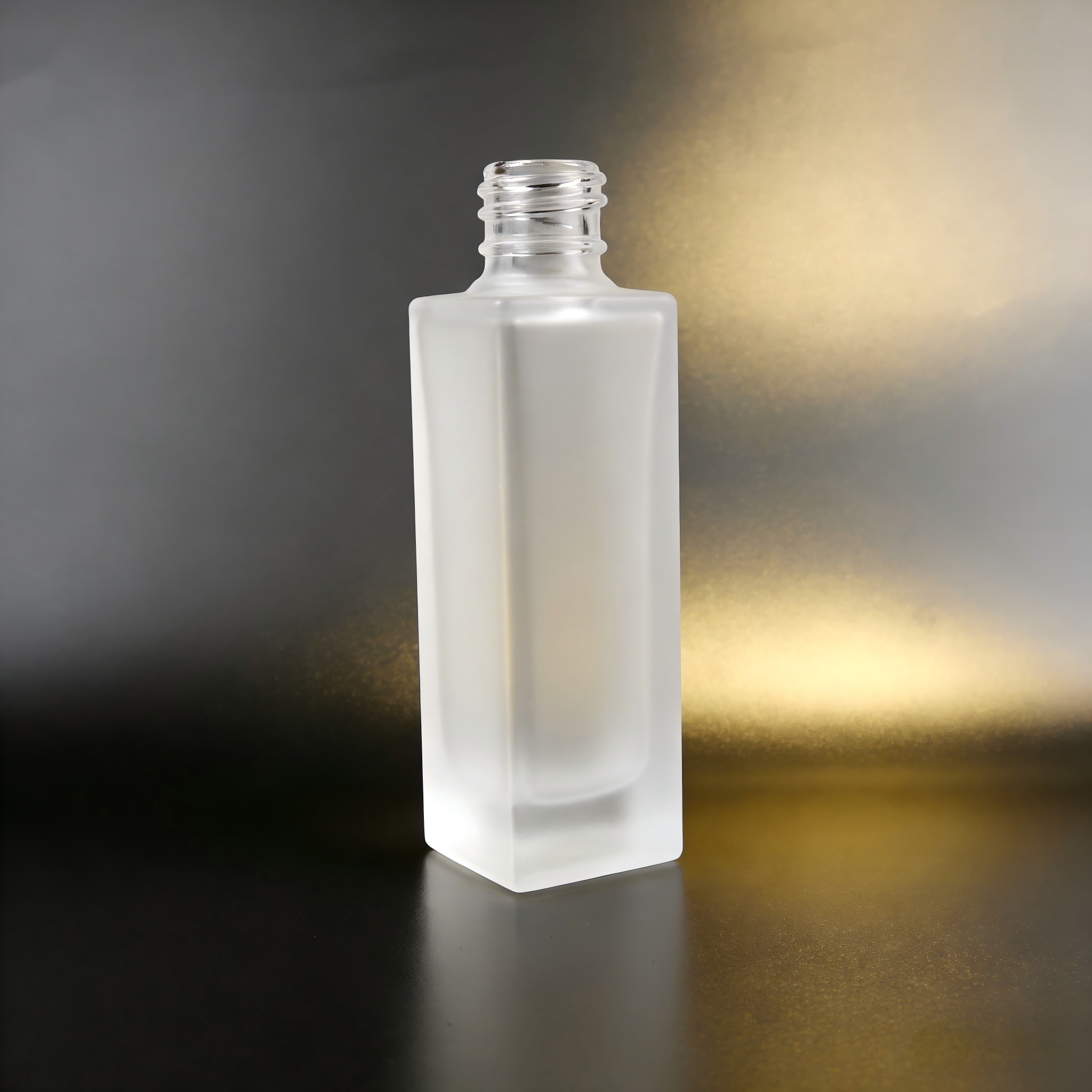 80‑120ML Tall Square Recessed Glass Bottle