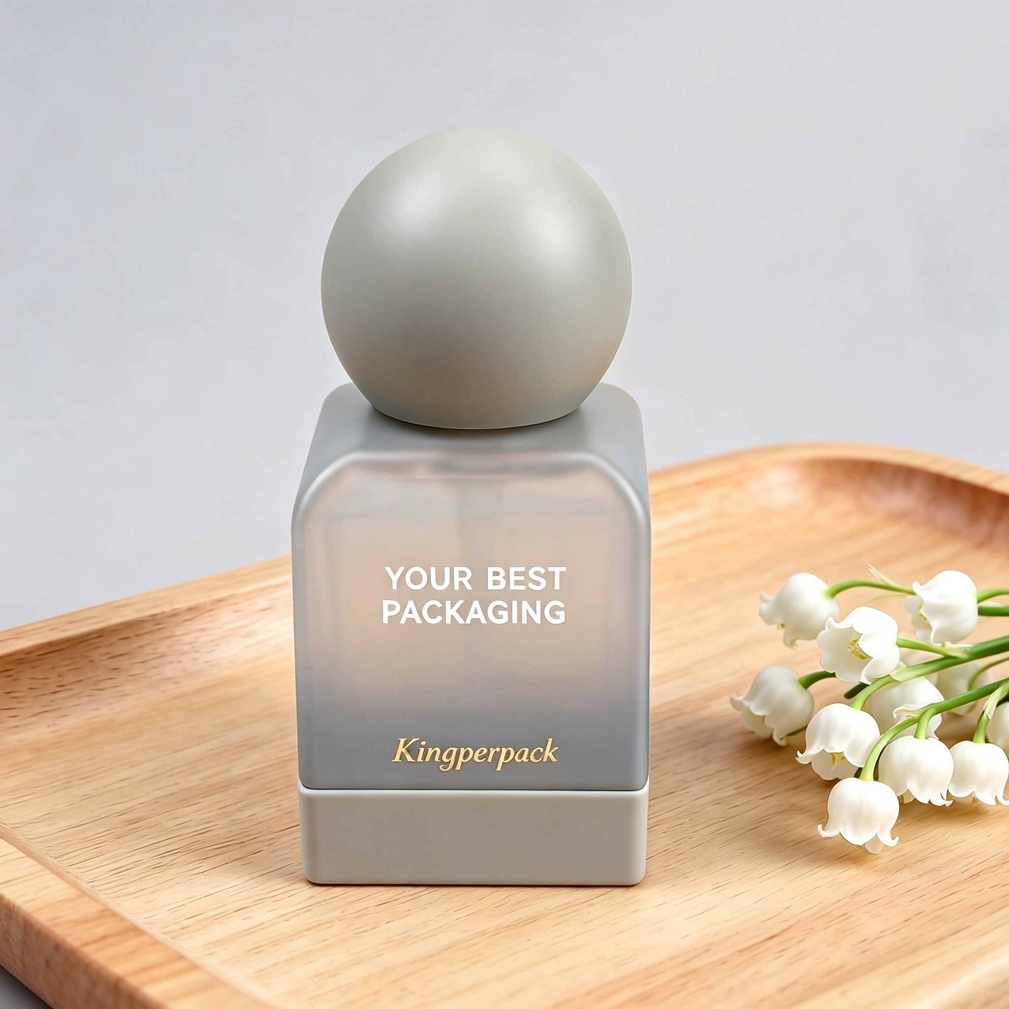 50‑100ml Square Base Perfume Glass Bottle With Bottom Ring