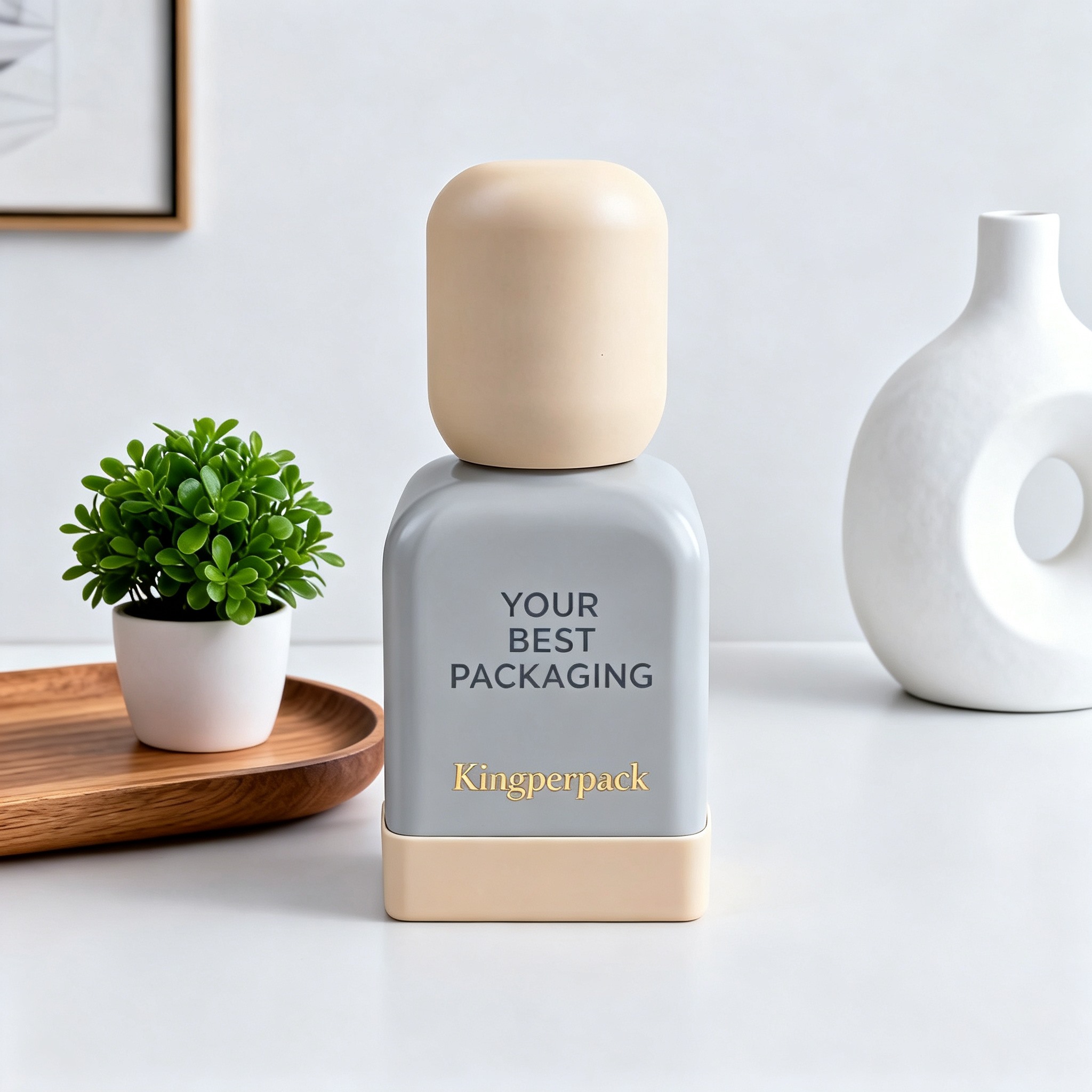 30‑45ml Soft Square Glass Pump Bottle