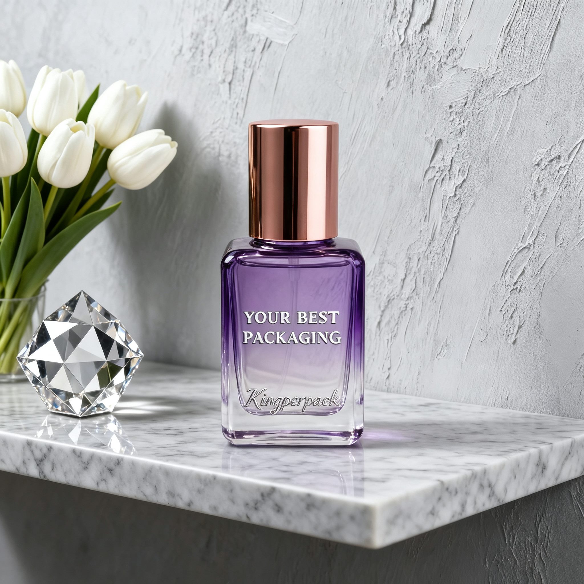 30‑50ml Compact Square Glass Perfume Bottle