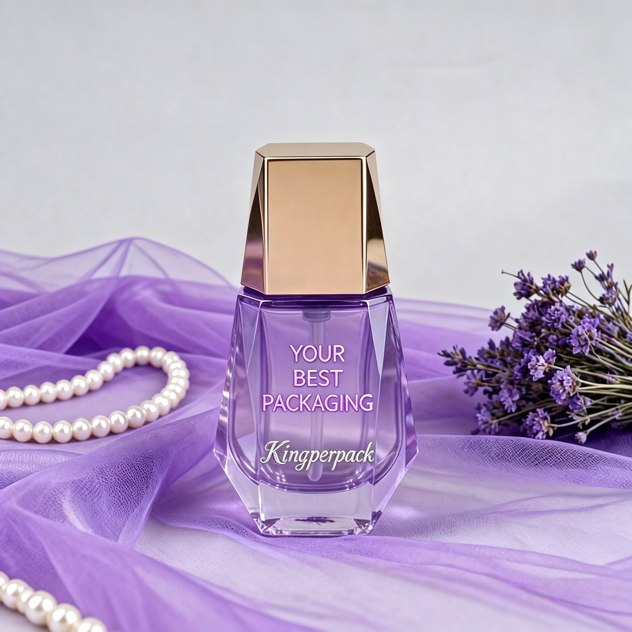 35‑45ml Faceted Diamond‑Cut Glass Perfume Bottle