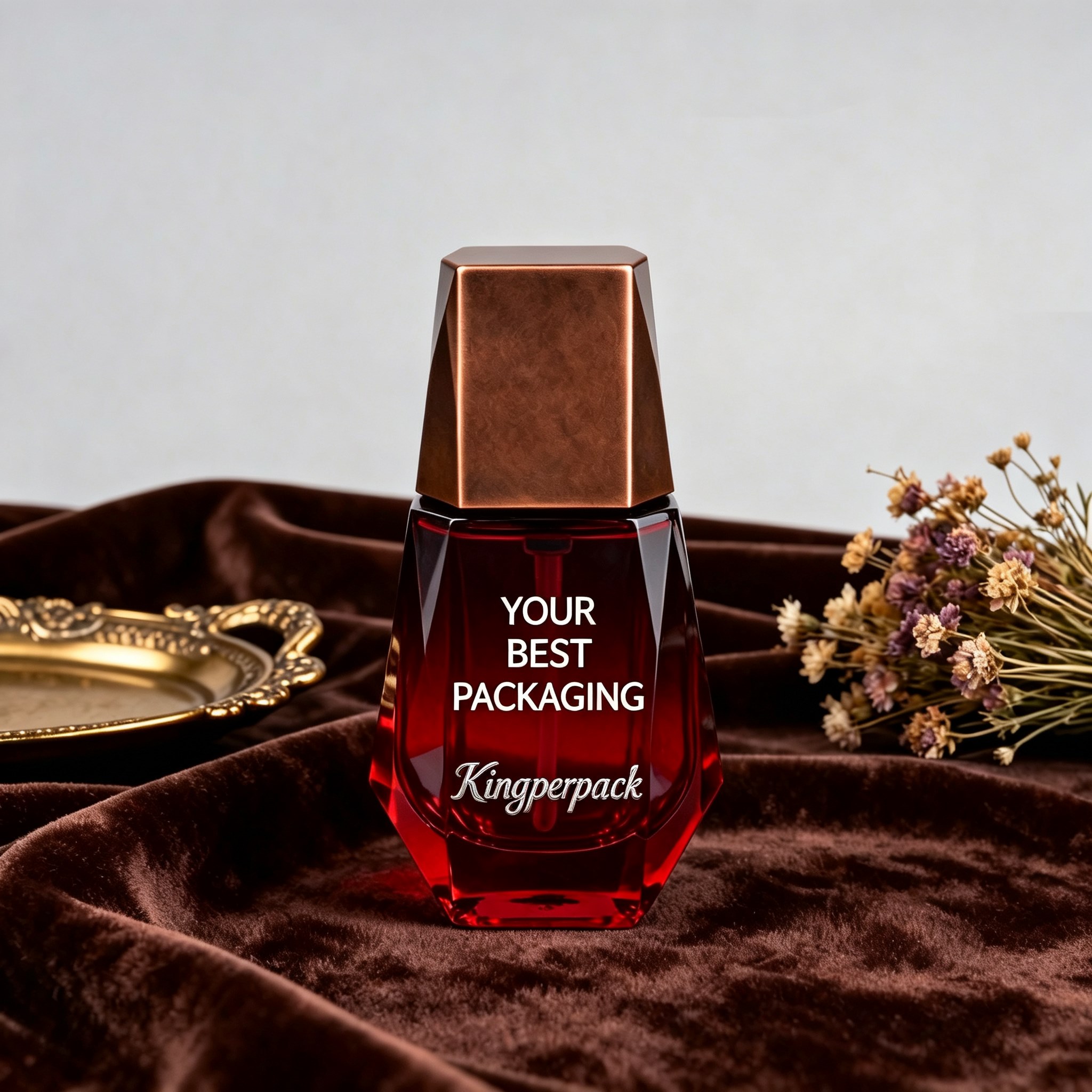 35‑45ml Faceted Diamond‑Cut Glass Perfume Bottle