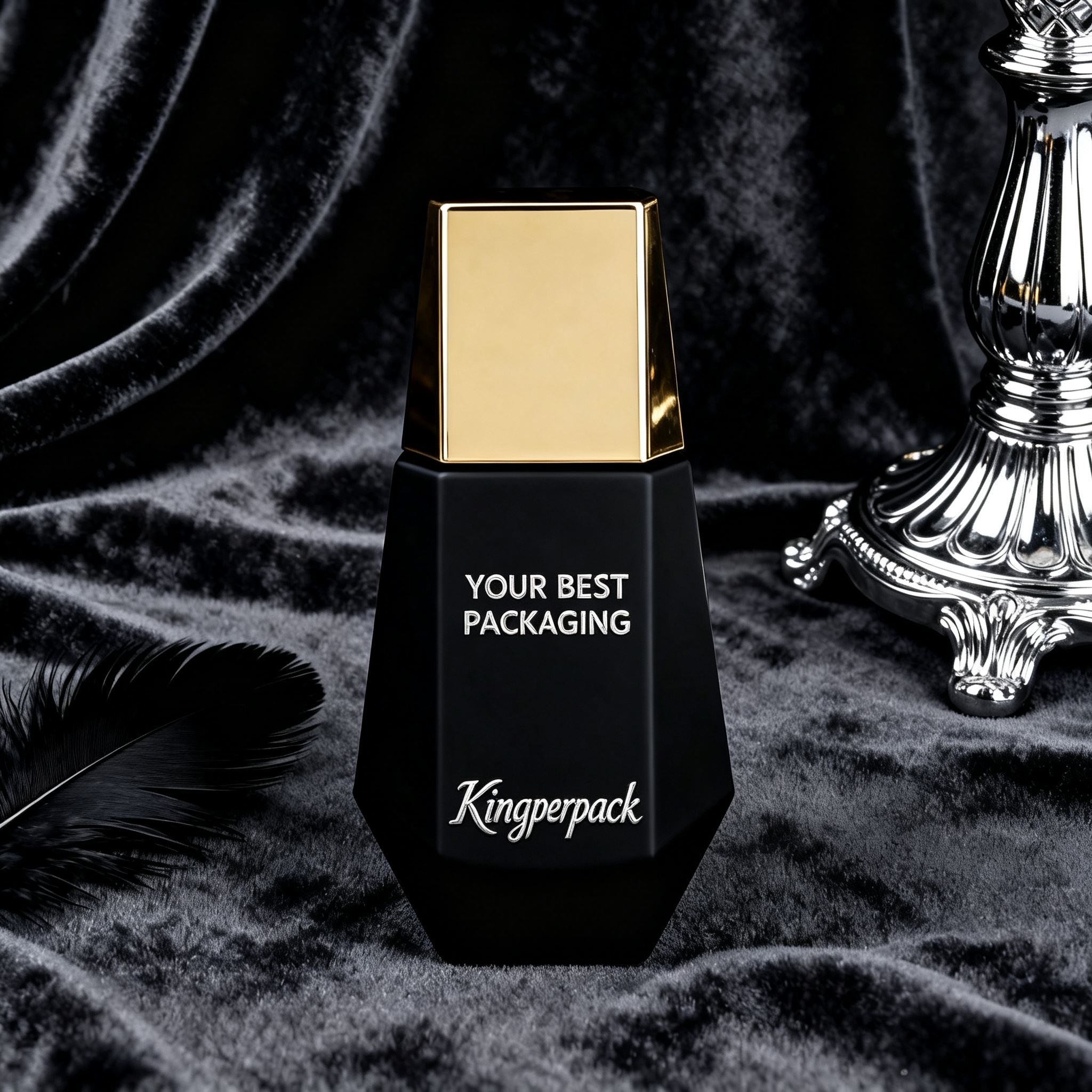 35‑45ml Faceted Diamond‑Cut Glass Perfume Bottle