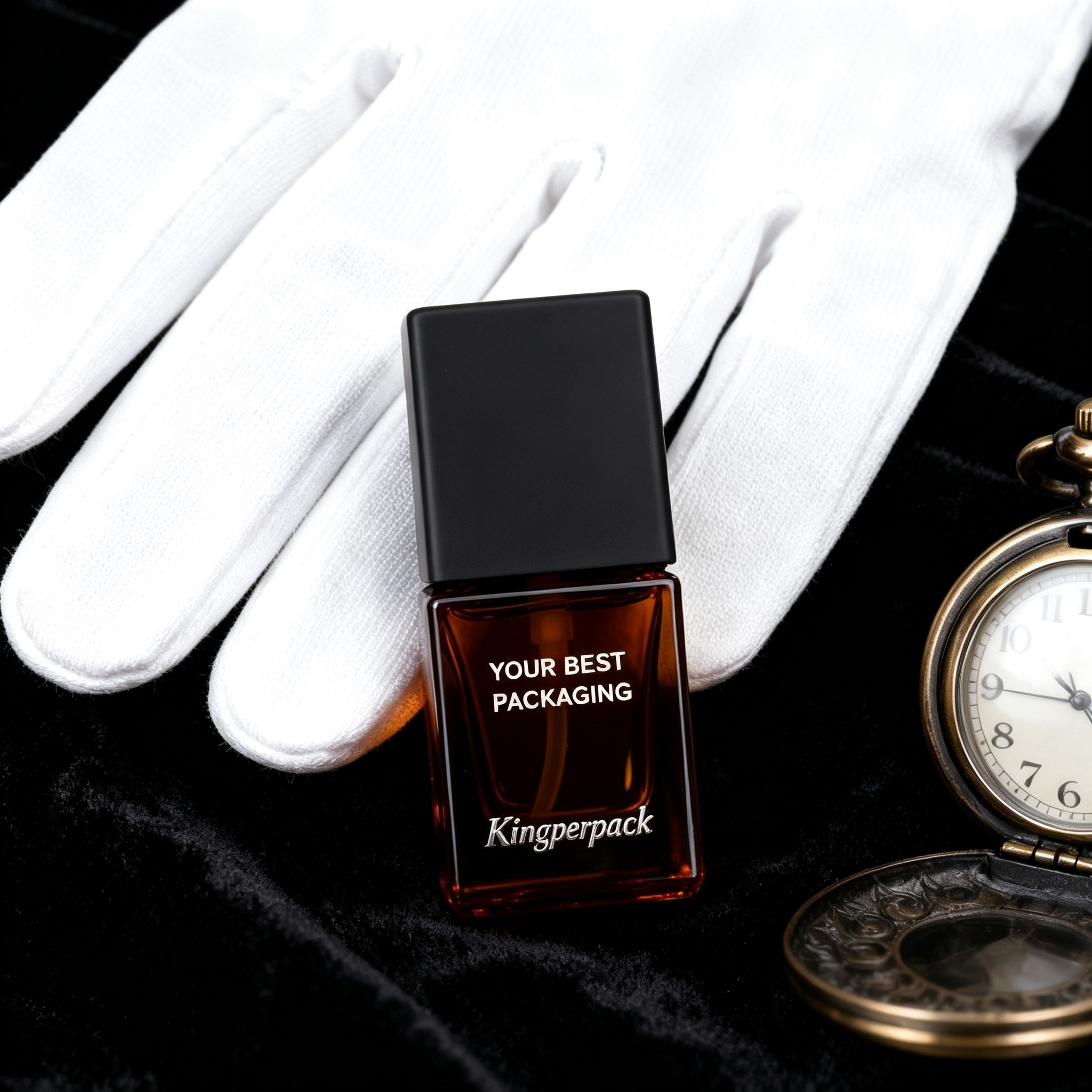 15‑20ml Mini Square Glass Foundation Bottle