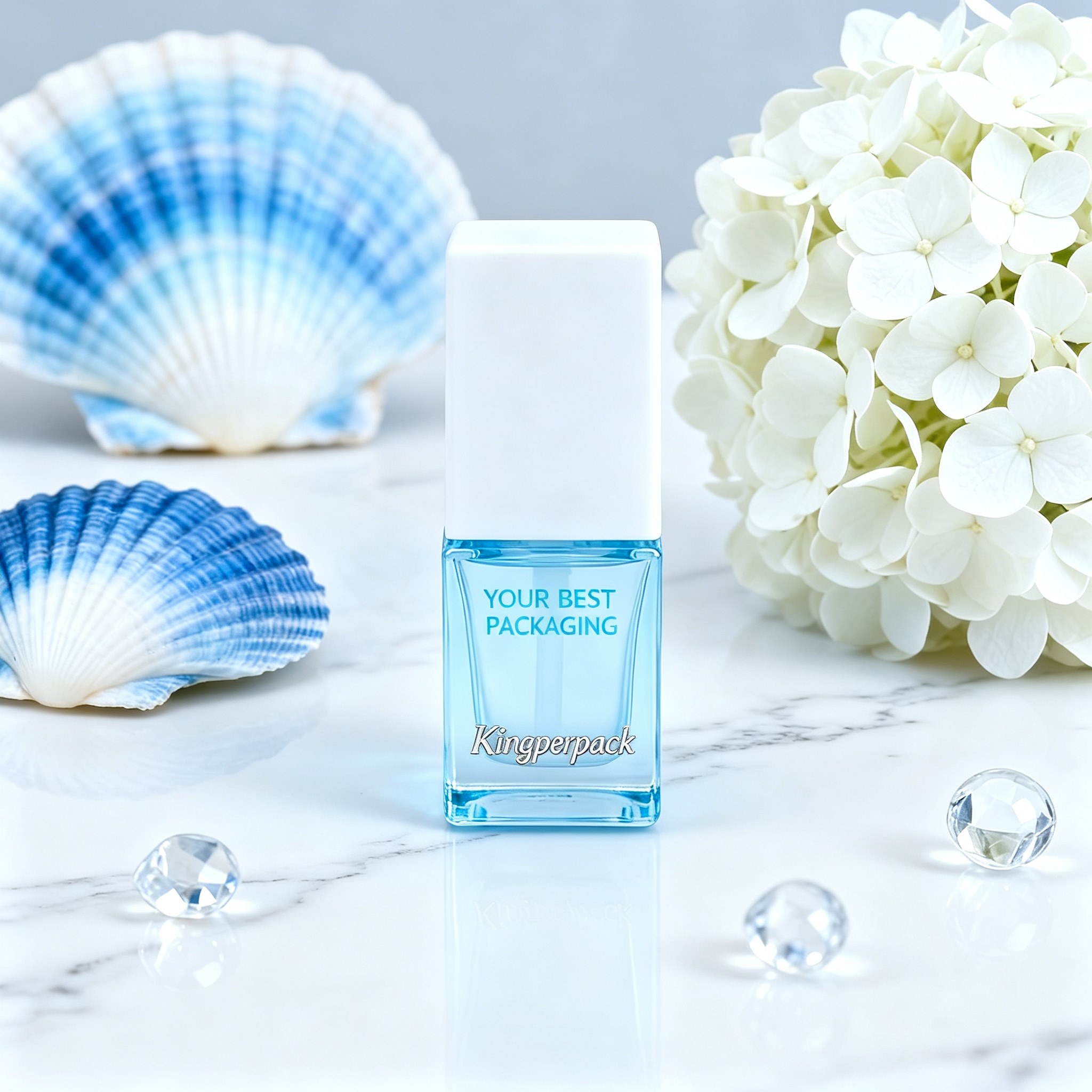 15‑20ml Mini Square Glass Foundation Bottle