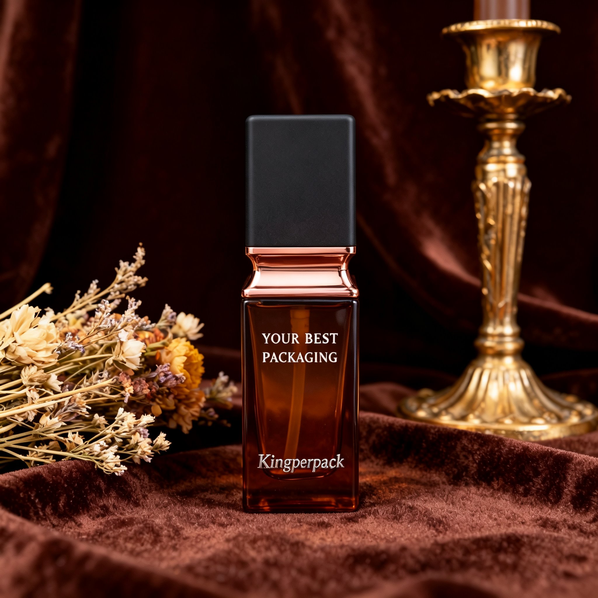 30‑50ml Luxury Square Glass Pump Bottle