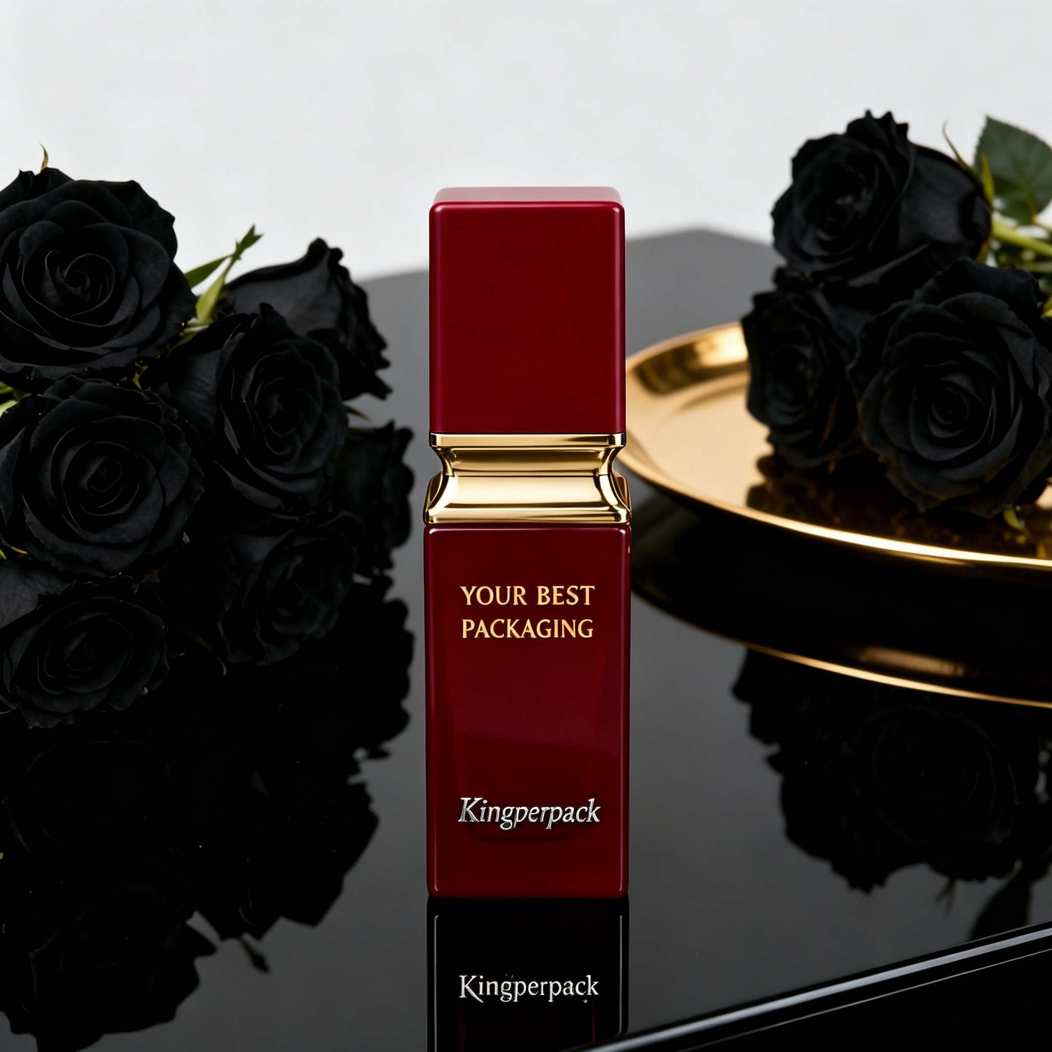 30‑50ml Luxury Square Glass Pump Bottle