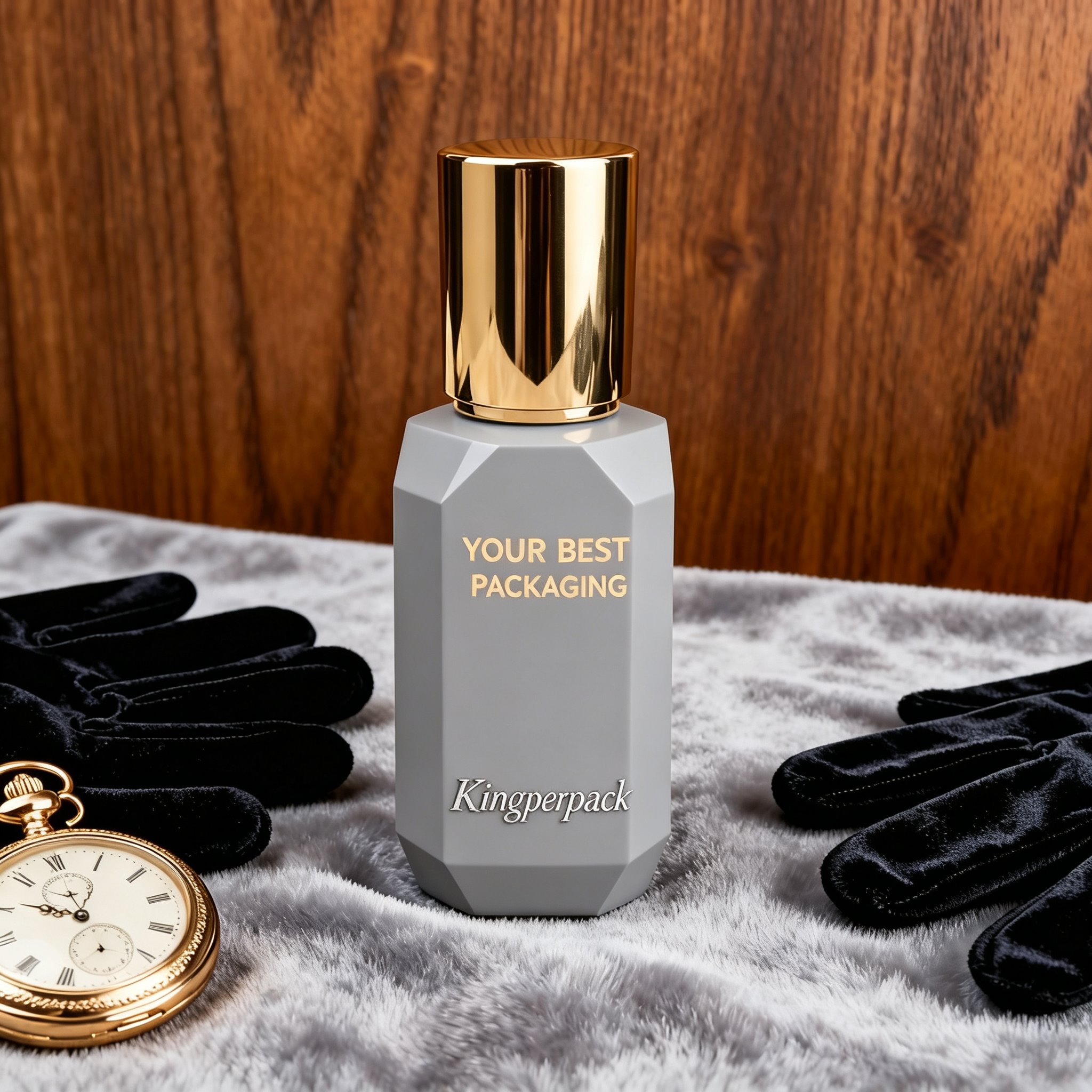30‑40ml Faceted Cut Glass Pump Bottle