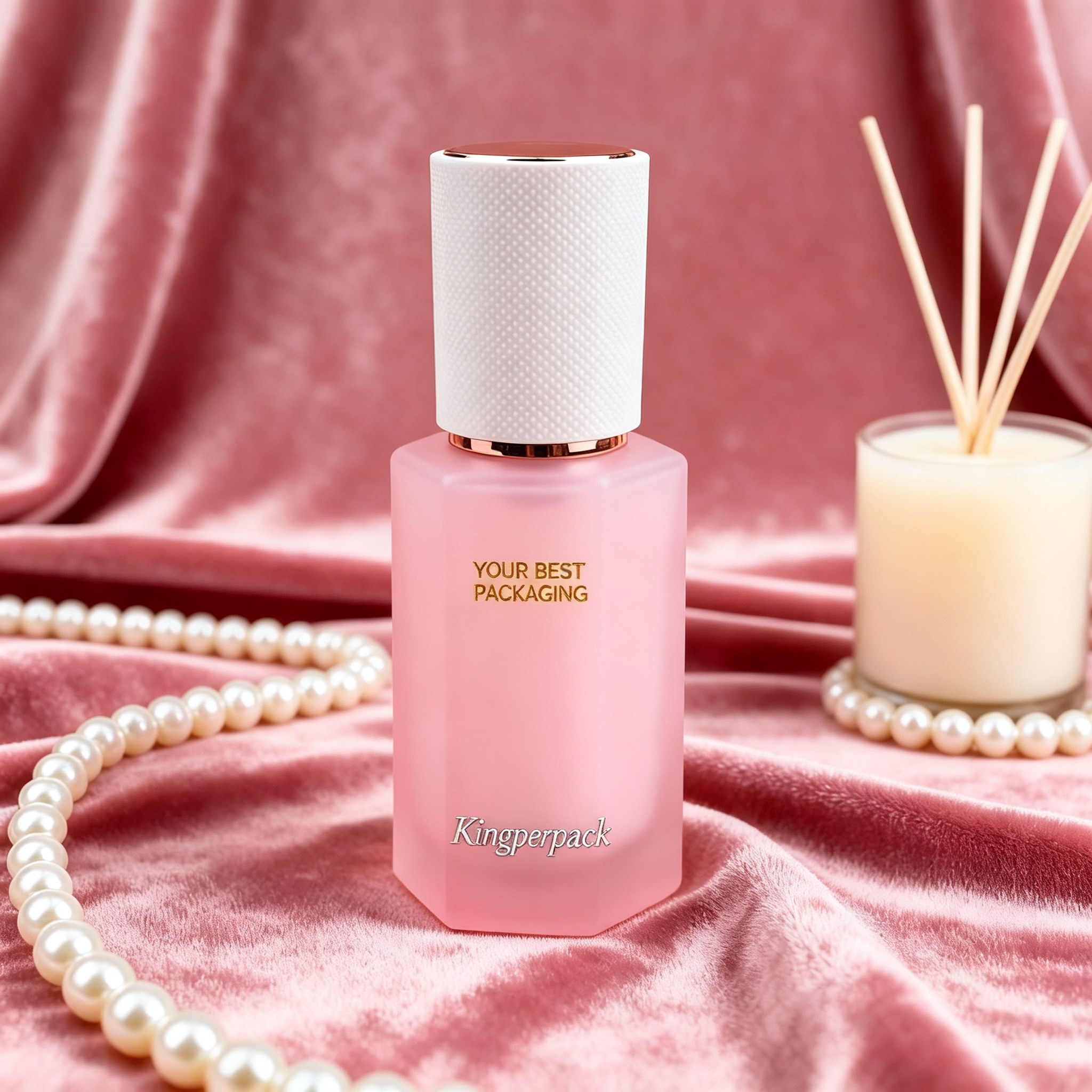 30‑50ml Hexagonal Faceted Glass Pump Bottle