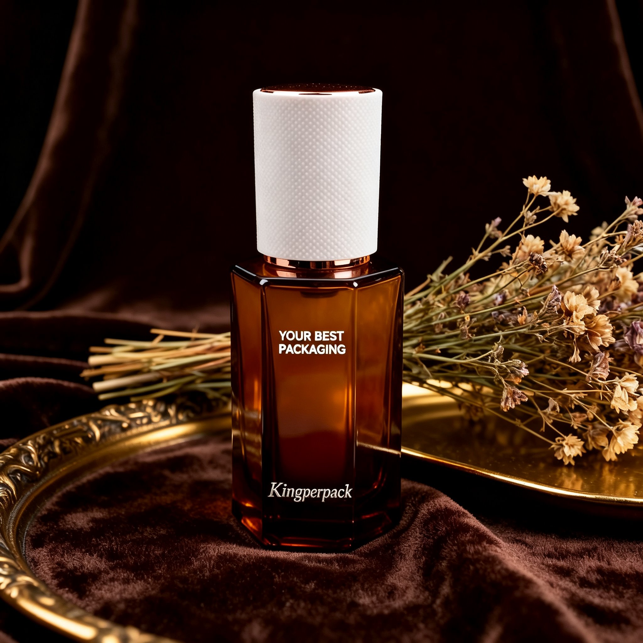 30‑50ml Hexagonal Faceted Glass Pump Bottle