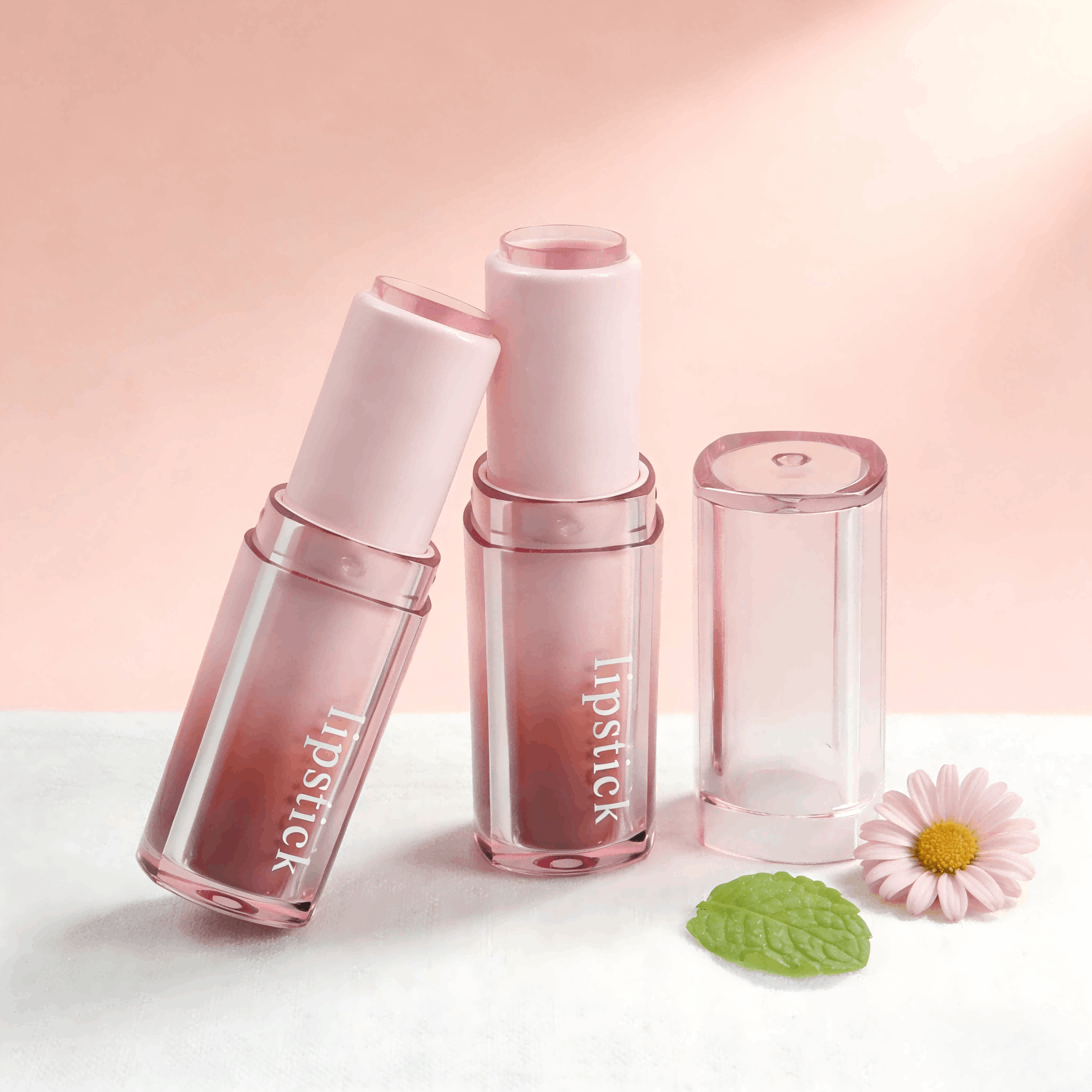 3.5g Square Transparent Lipstick Tube