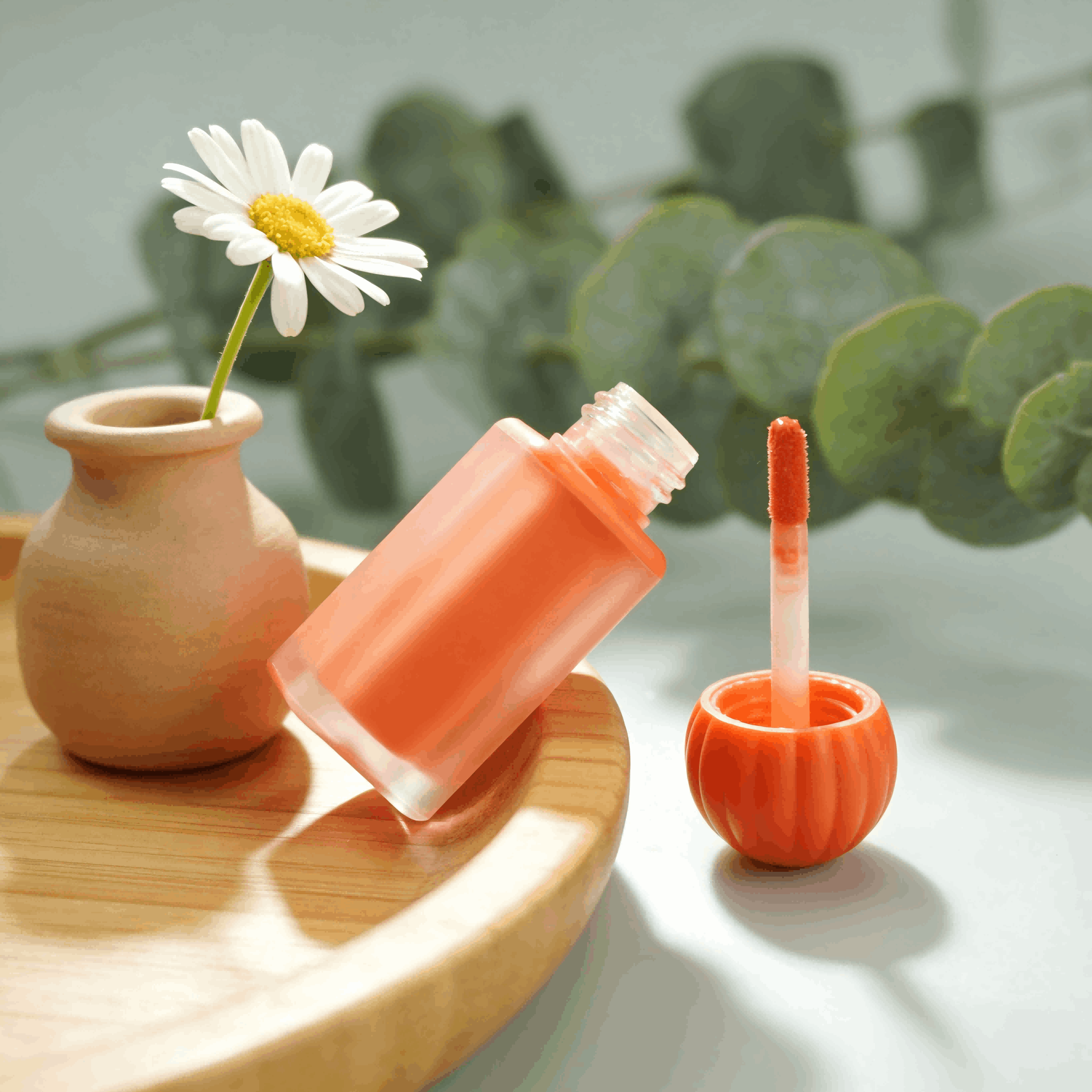 8ml Square Lip Gloss Tube with Pumpkin Cap