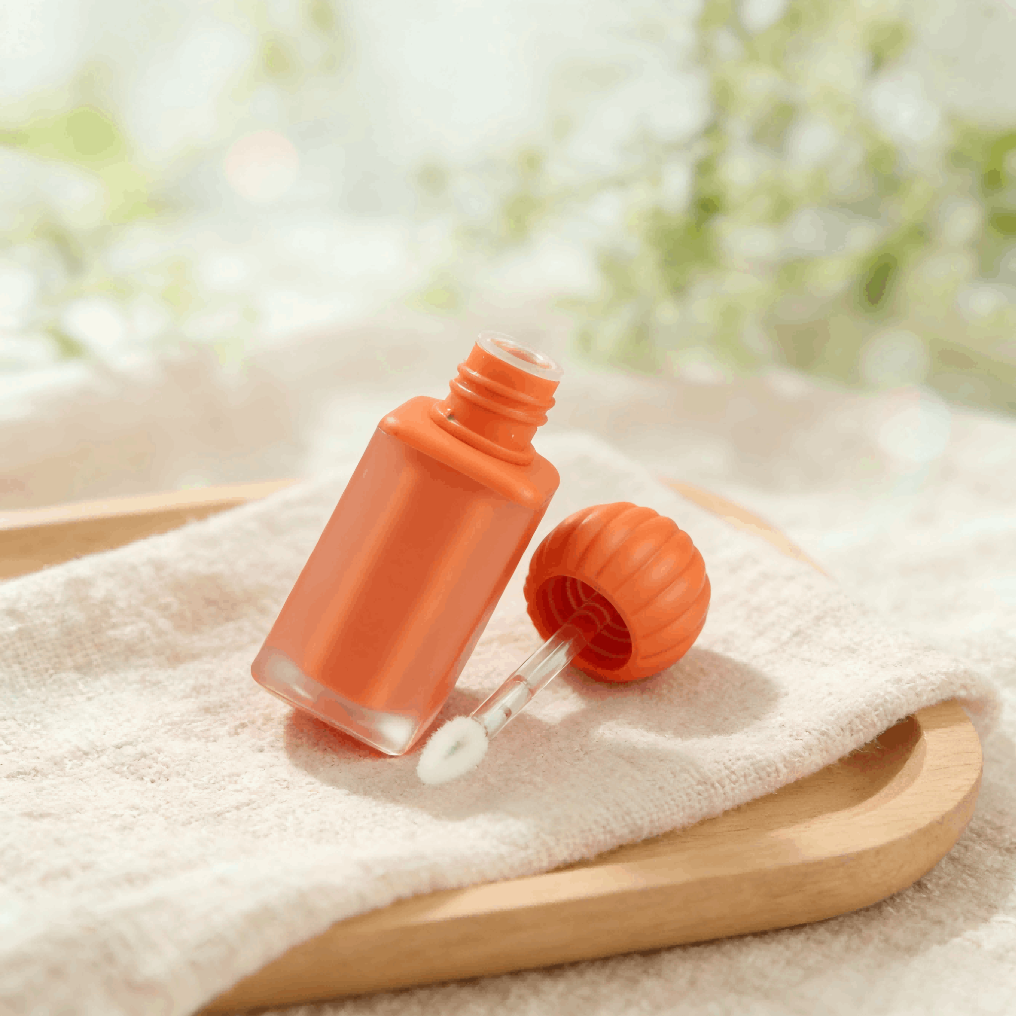 8ml Square Lip Gloss Tube with Pumpkin Cap
