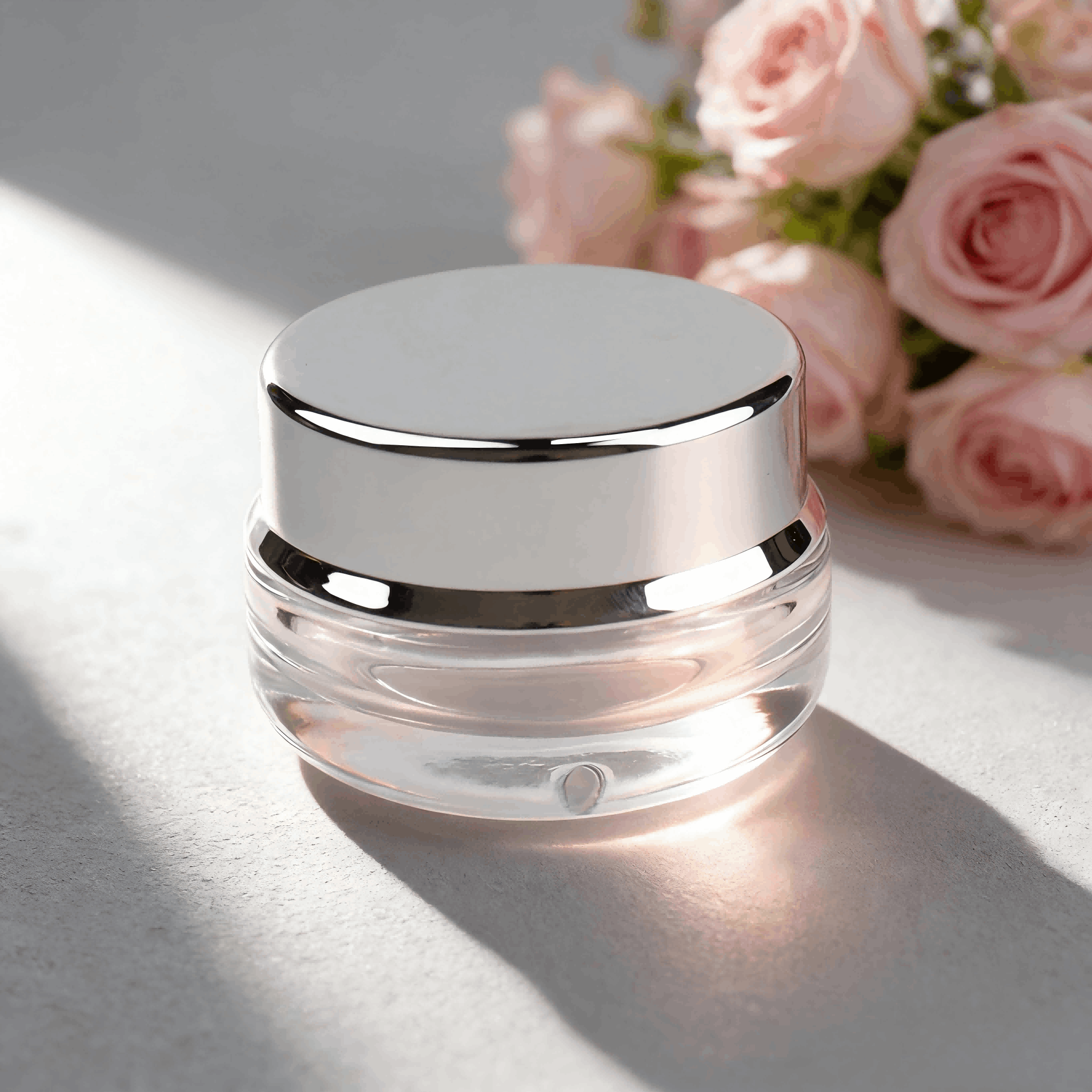 100‑50ml Clear Glass Skincare Bottle Jar Set