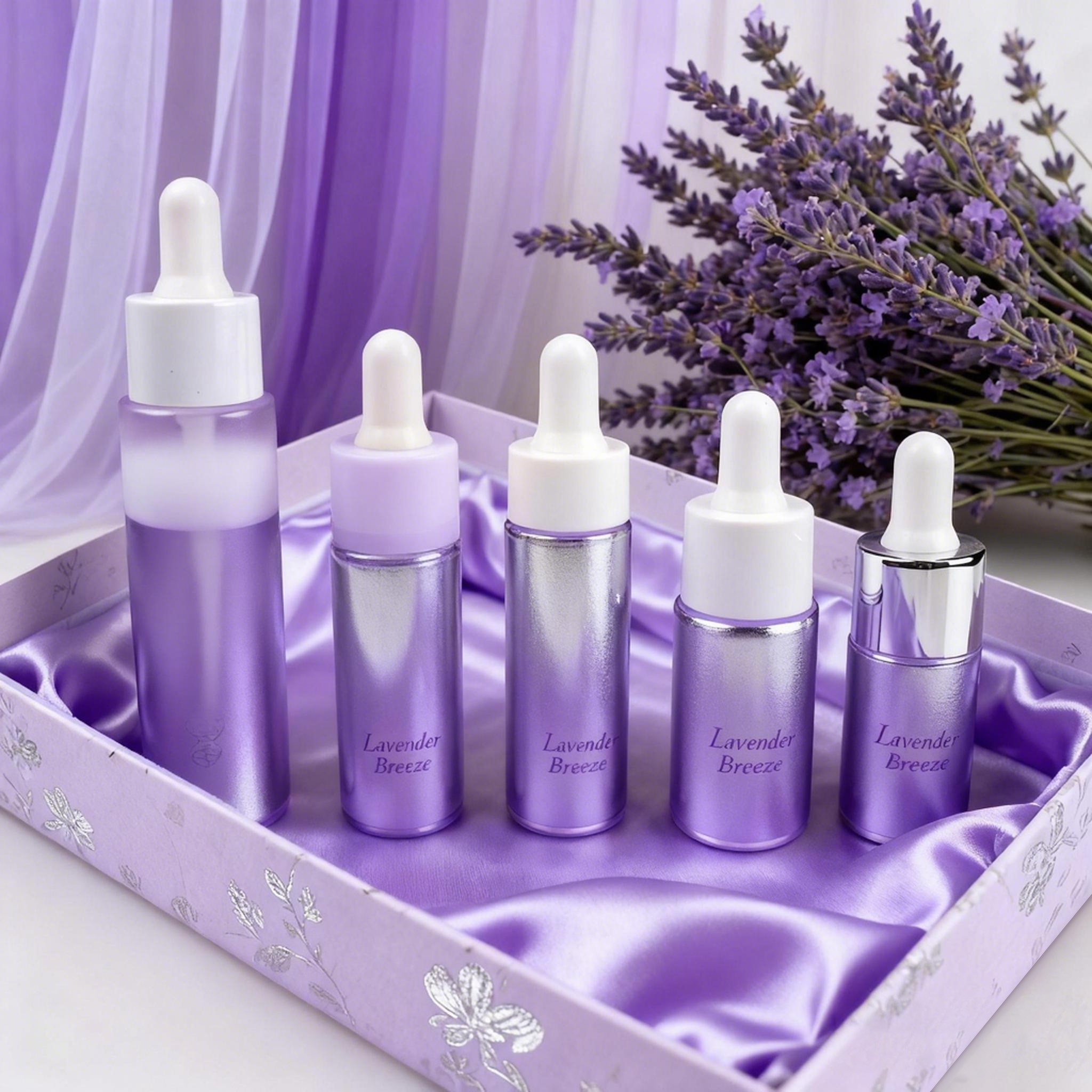 5‑30ml Cylindrical Glass dropper Bottle Set