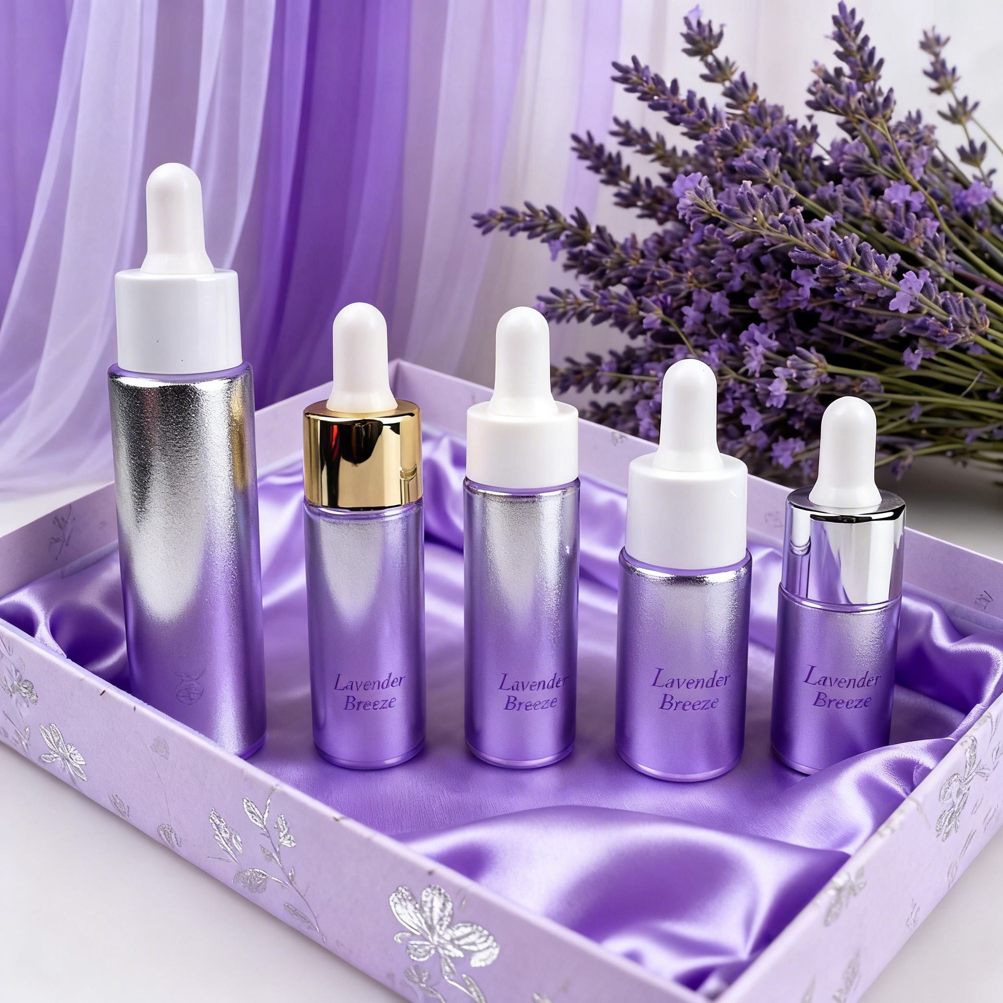 5‑30ml Cylindrical Glass dropper Bottle Set