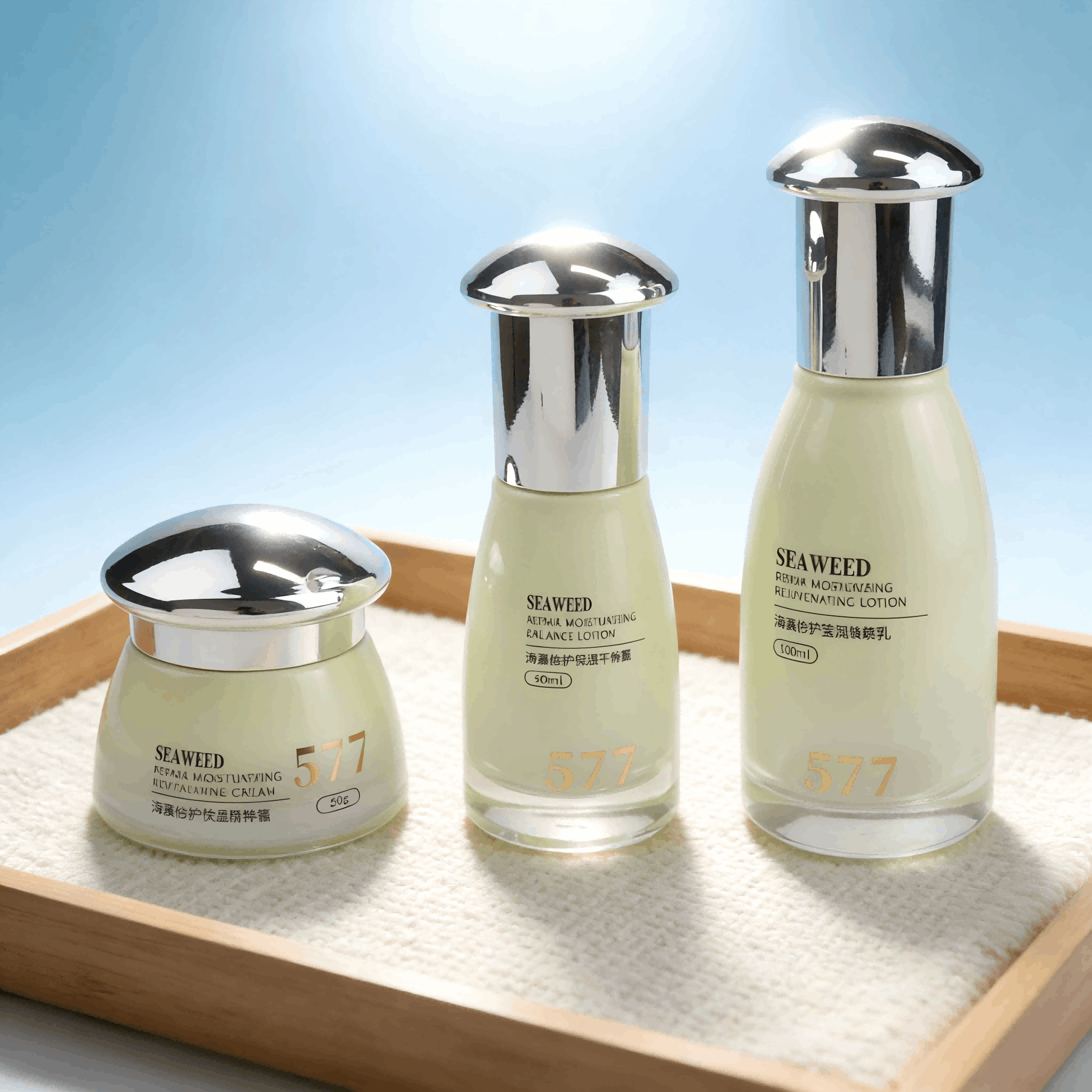 50g‑100ml Mushroom Cap Glass Skincare Set